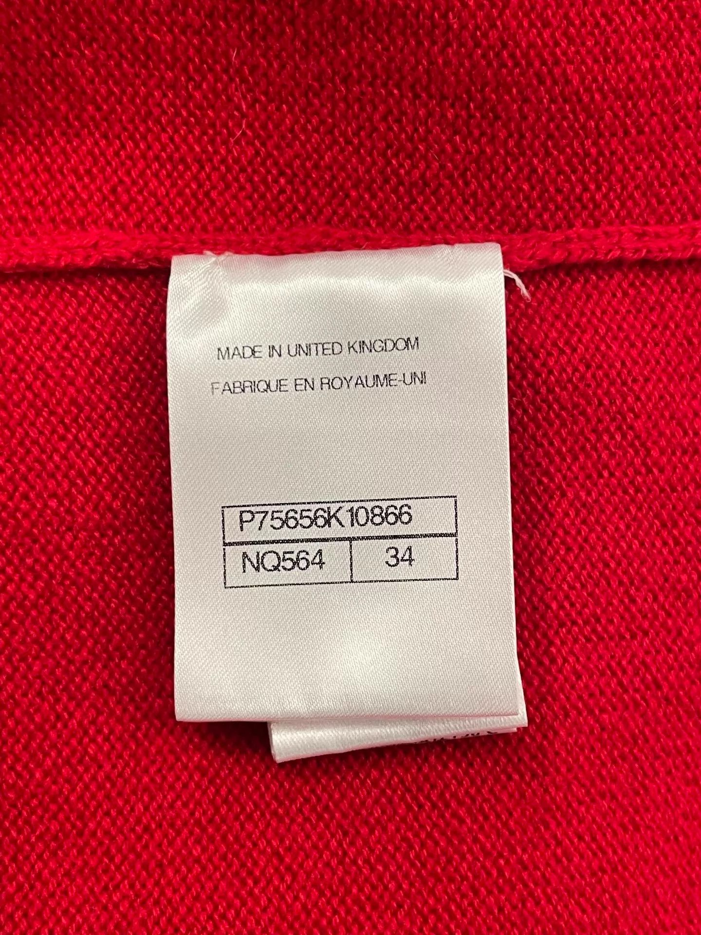 Chanel CHANEL Red Color Blocked Cardigan Dress Size XS / US 0-2 / IT 36-38 - 6 Thumbnail