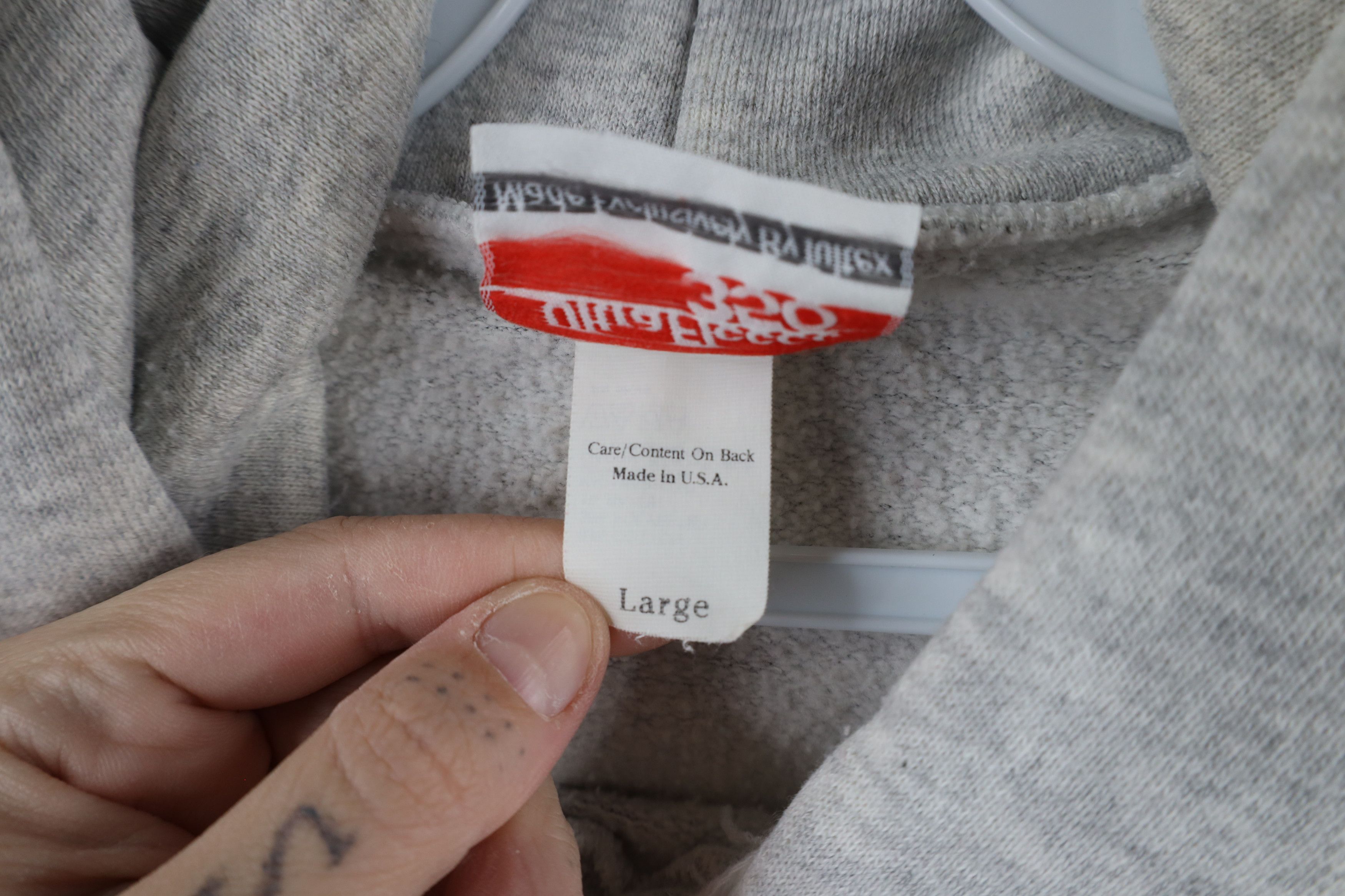 Vintage Vintage 80s 90s Streetwear Triblend Hoodie Heather Gray USA Size US L / EU 52-54 / 3 - 10 Thumbnail