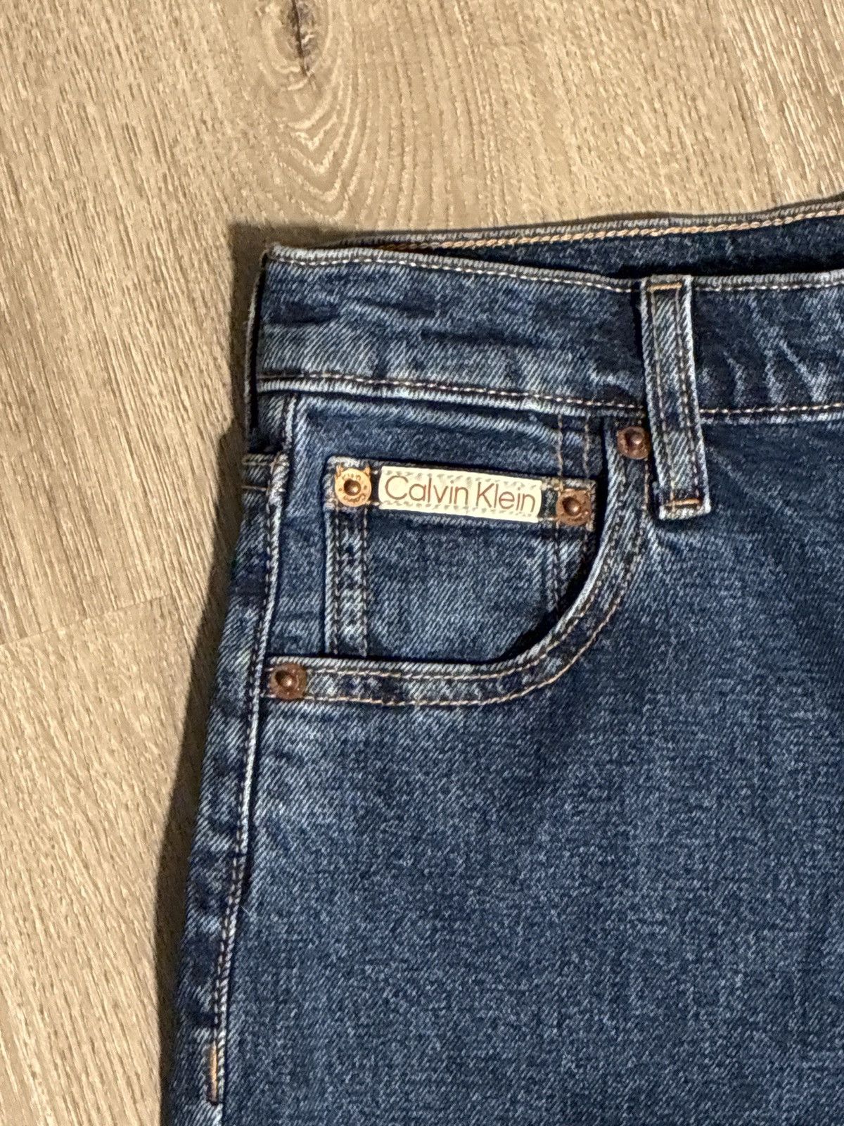 Calvin Klein Women's Calvin Klein Original Bootcut Stretch Denim Size 24" / US 00 / IT 34 - 6 Thumbnail
