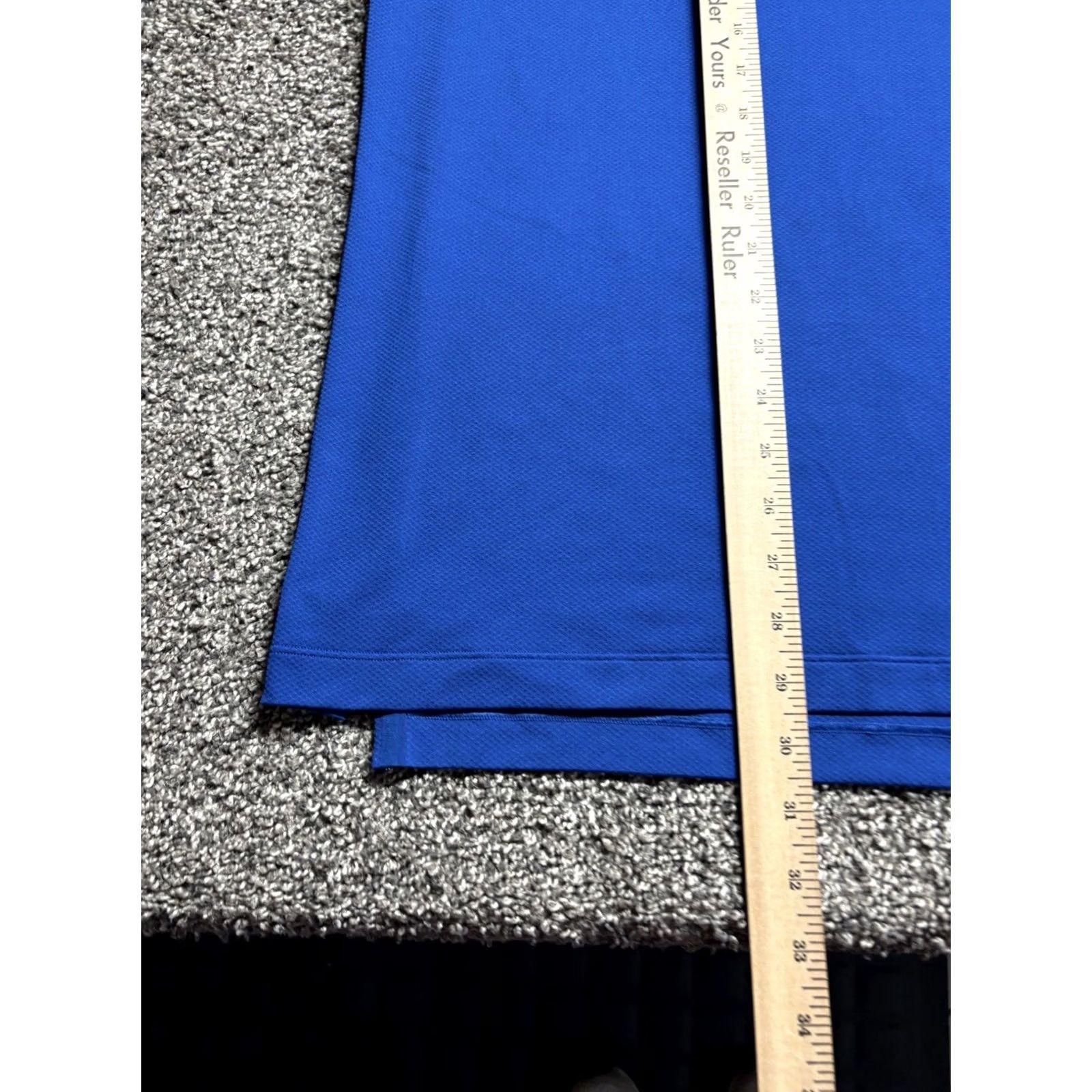 Lululemon Lululemon Polo Shirt Mens Large Blue Short Sleeve Snap Performance Textured Shirt Size US L / EU 52-54 / 3 - 6 Thumbnail