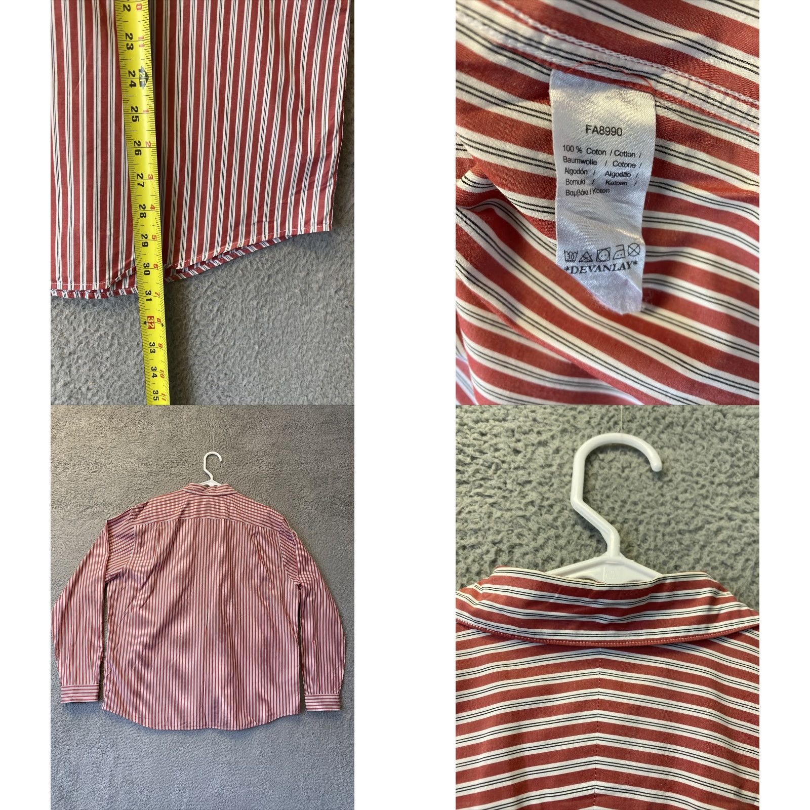 Lacoste Lacoste Dress Shirt Mens XXL Striped Button-Down Casual Slim 46 40-75 Multicolor Size US XXL / EU 58 / 5 - 8 Thumbnail