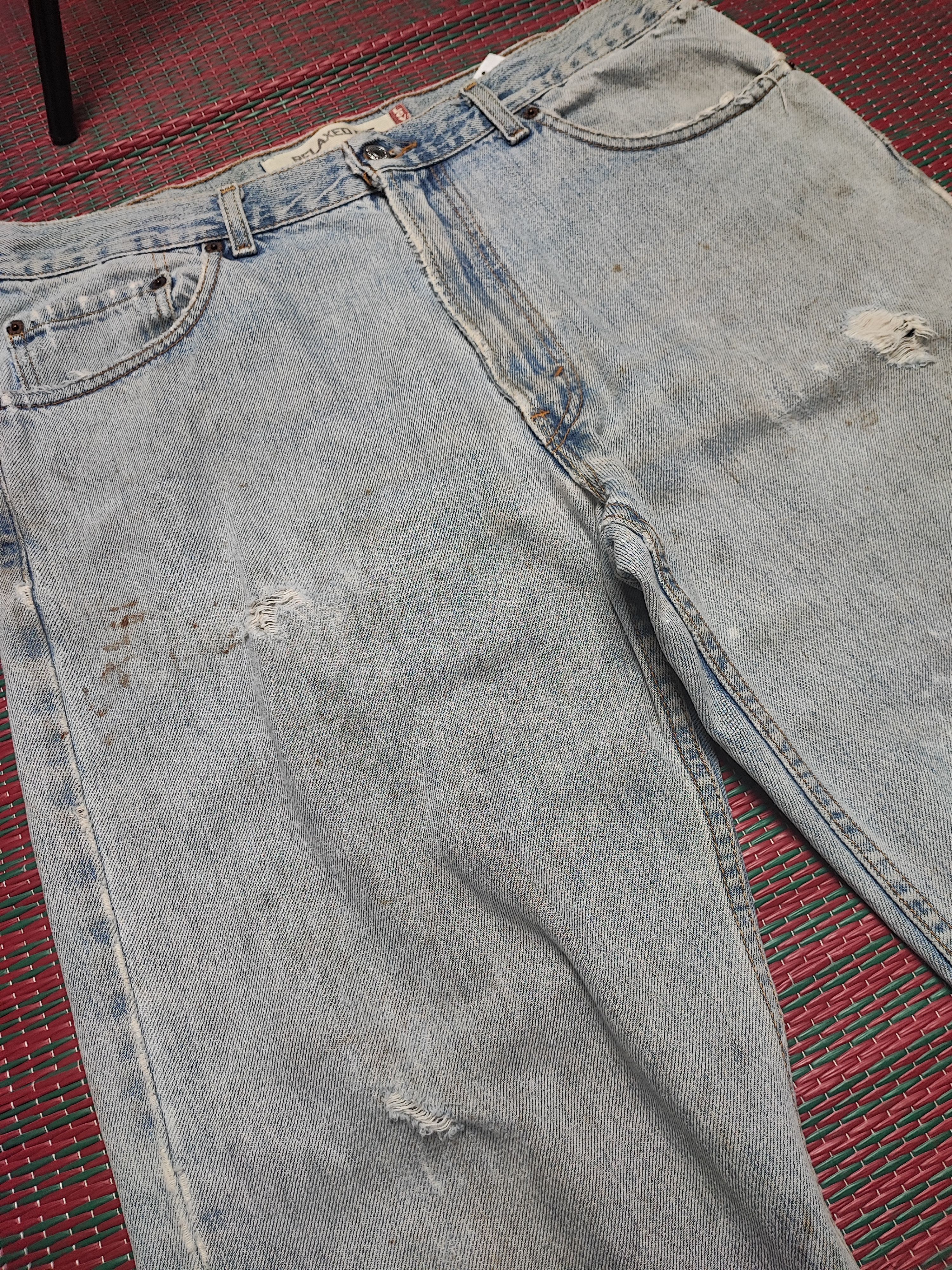 Levi's × Levi's Vintage Clothing × Vintage Vintage levis 550 Painted Jeans Relaxed Fit Size US 35 - 5 Thumbnail