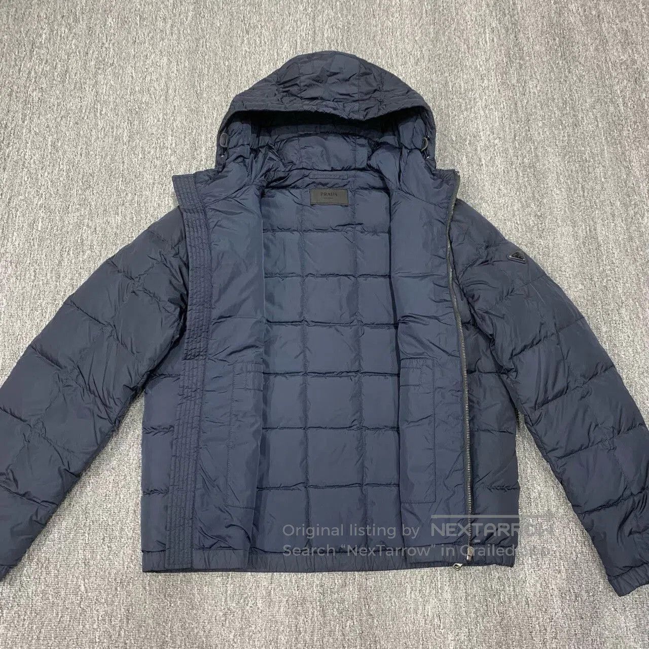 Prada prada dark blue puffer jacket with hood. Size US L / EU 52-54 / 3 - 7 Thumbnail
