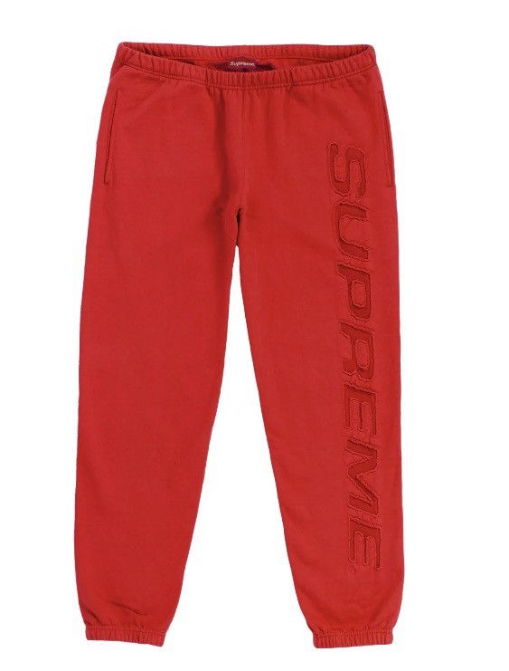Supreme Supreme Set In Logo Sweatpants Red Medium Size US 32 / EU 48 - 2 Thumbnail