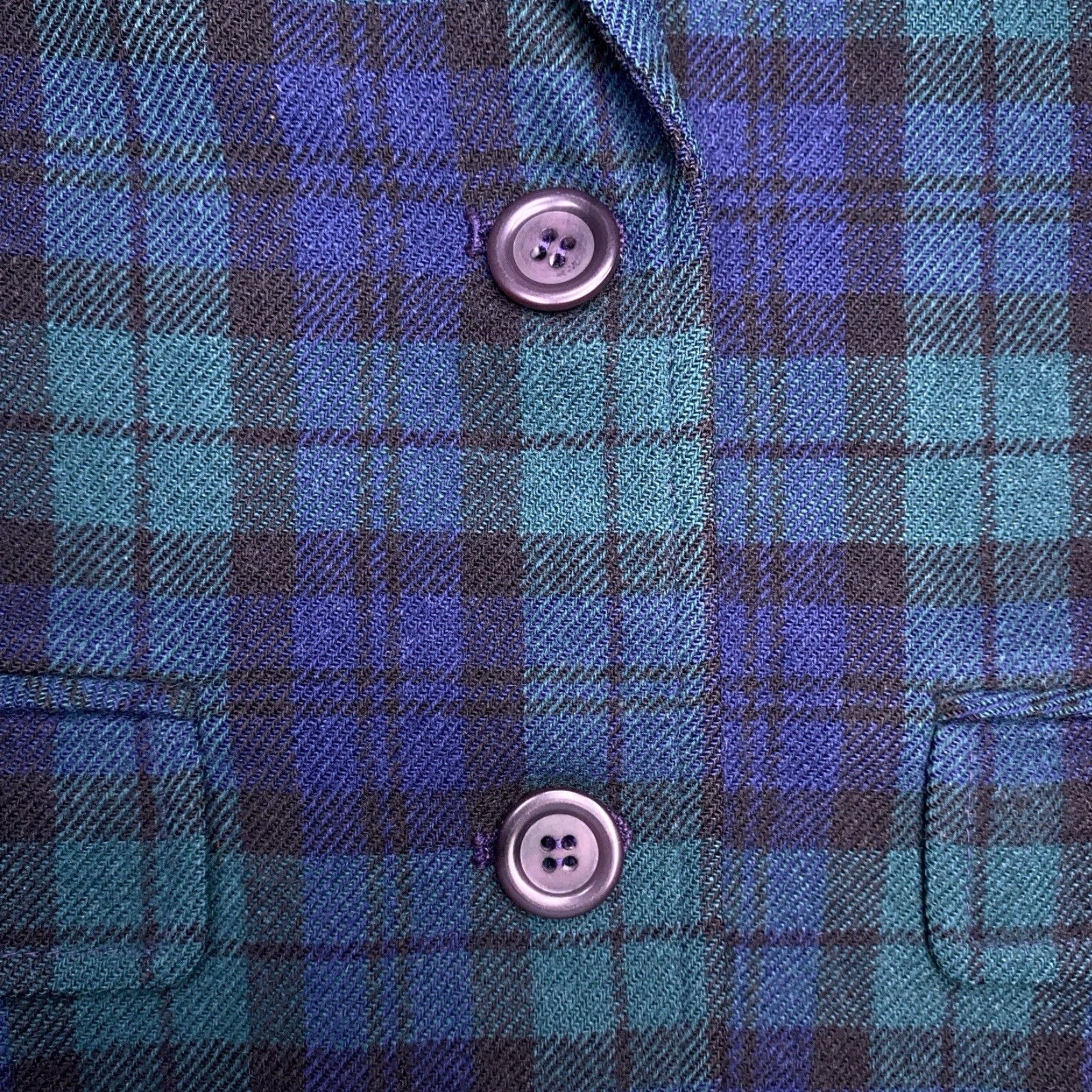 Pendleton VINTAGE Pendleton Blazer Green Tartan Plaid Wool Holiday Jacket Blazer Women's 12 Notch Lapel Regular Long Sleeve Wool Size XL / US 12-14 / IT 48-50 - 6 Thumbnail