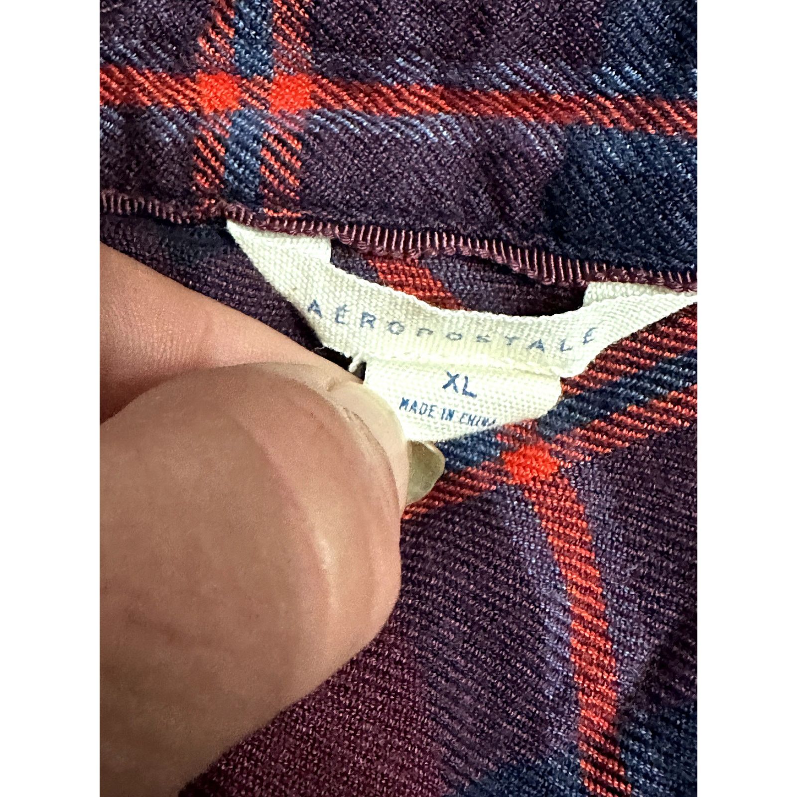 Aeropostale Aeropostale Long Sleeve Shirt Button Down Plaid Red Blue XL Size XL / US 12-14 / IT 48-50 - 8 Thumbnail