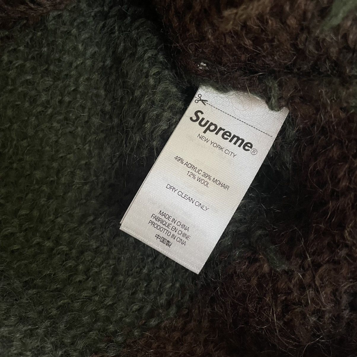 Junya Watanabe × Supreme Brushed camouflage mohair sweater Size US M / EU 48-50 / 2 - 5 Thumbnail
