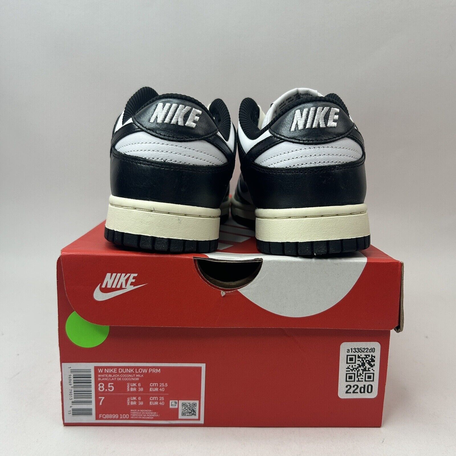 Nike Nike Dunk Low PRM WMNS “Vintage Panda/Black White” 2023 Size US 8.5 / IT 38.5 - 4 Thumbnail