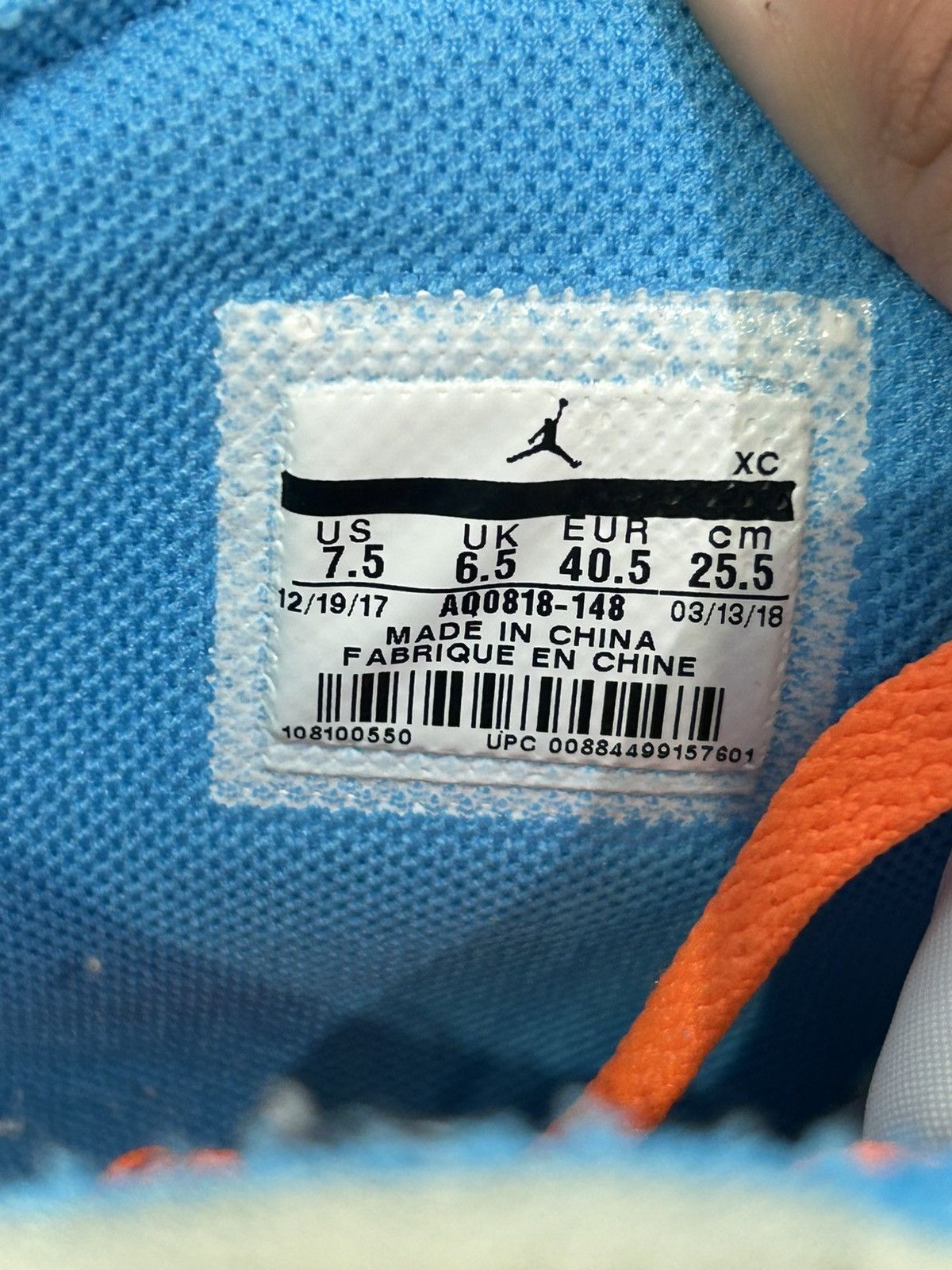 Jordan Brand × Off-White Jordan 1 Off-white UNC Size US 7.5 / EU 40-41 - 12 Thumbnail