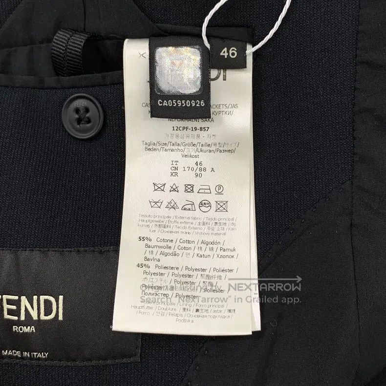 Fendi Fendi Black side monogram business suit jacket Size M / US 6-8 / IT 42-44 - 6 Thumbnail