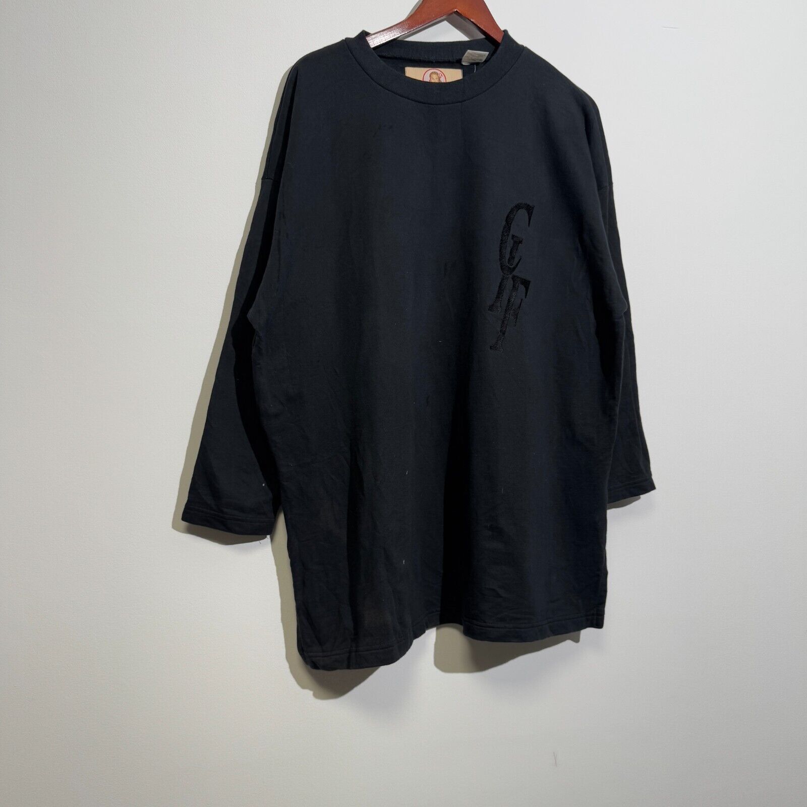 Vintage Vintage Unisex Black Cotton Crewneck Size XXL Washed 90s Size US M / EU 48-50 / 2 - 2 Thumbnail