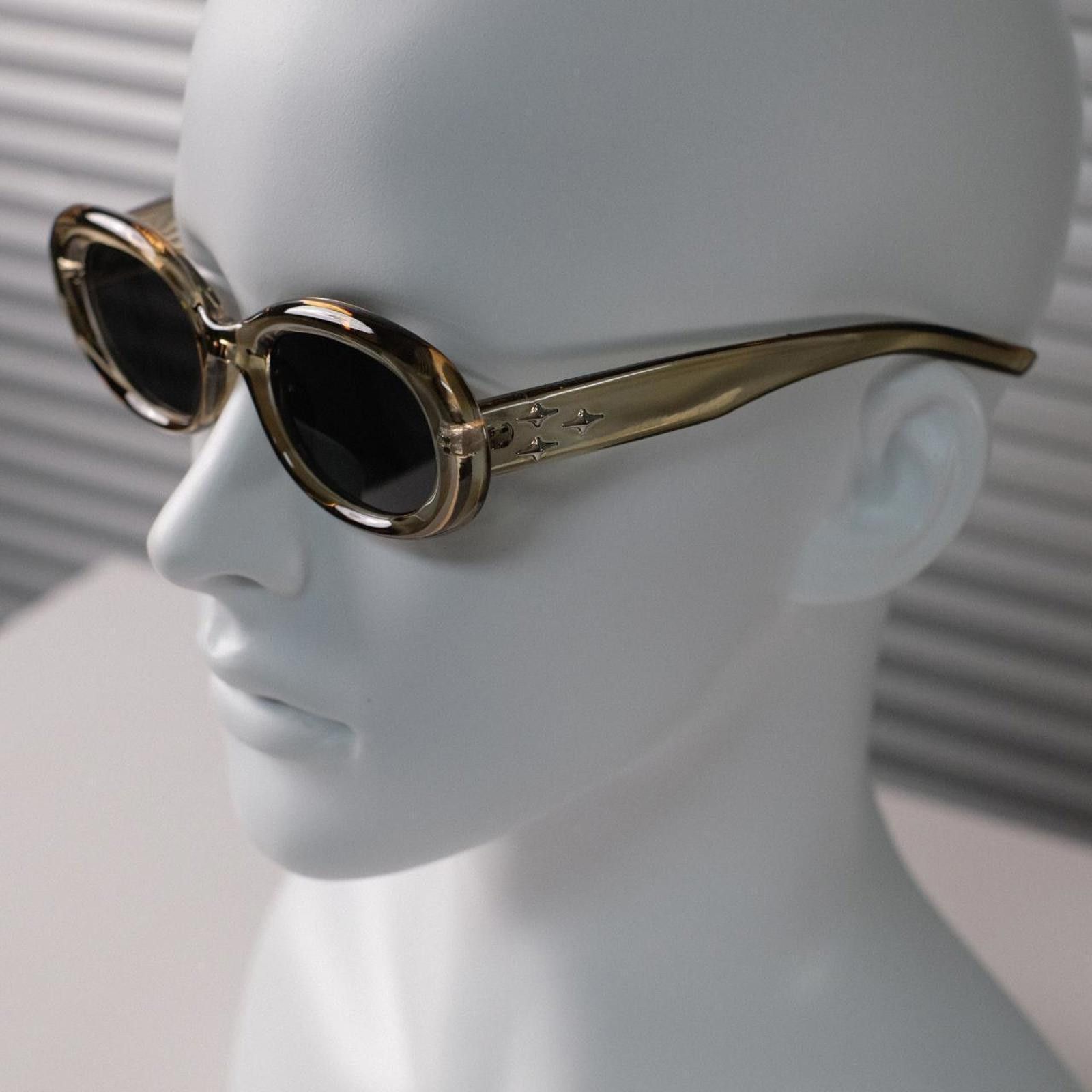 Japanese Brand Vtg Y2k Avant Garde Cat Eye Sunglasses Olive Unisex One Size Size ONE SIZE - 4 Thumbnail