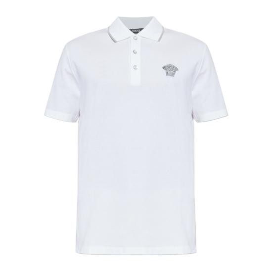 Versace VERSACE Men Polo Shirts 1A14975 1013906 1W000 WHITE Size US XL / EU 56 / 4 - 1 Thumbnail