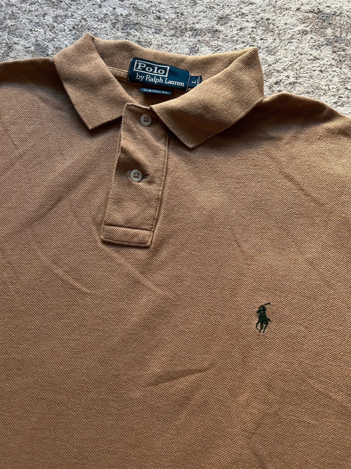 Polo Ralph Lauren Polo Ralph Lauren Sz L Made in Philippines Beige Rugby Size US L / EU 52-54 / 3 - 7 Thumbnail