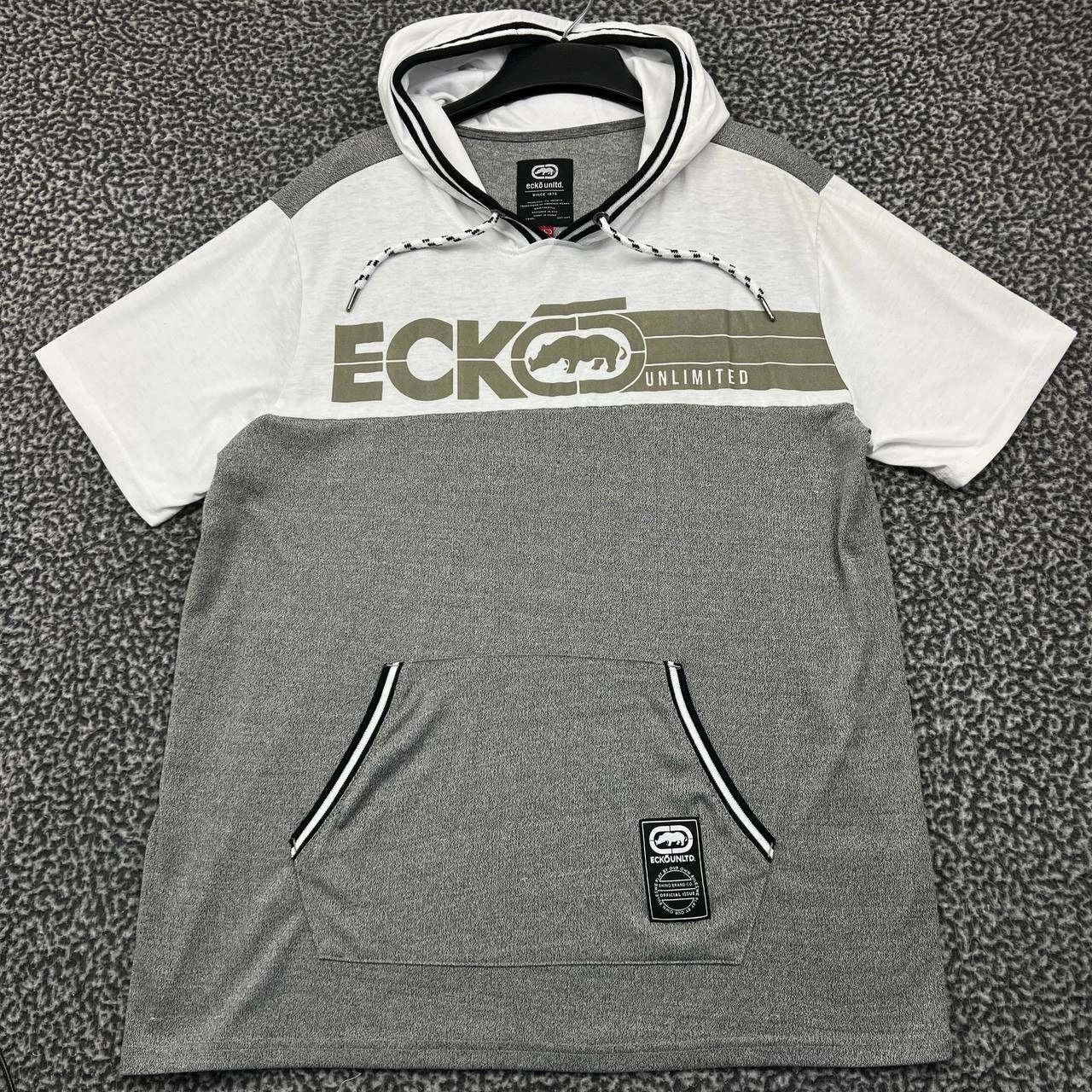 Ecko Unltd. Ecko Unltd. Shirt Men Gray Short Sleeve Hooded Pocket L Size US L / EU 52-54 / 3 - 1 Thumbnail