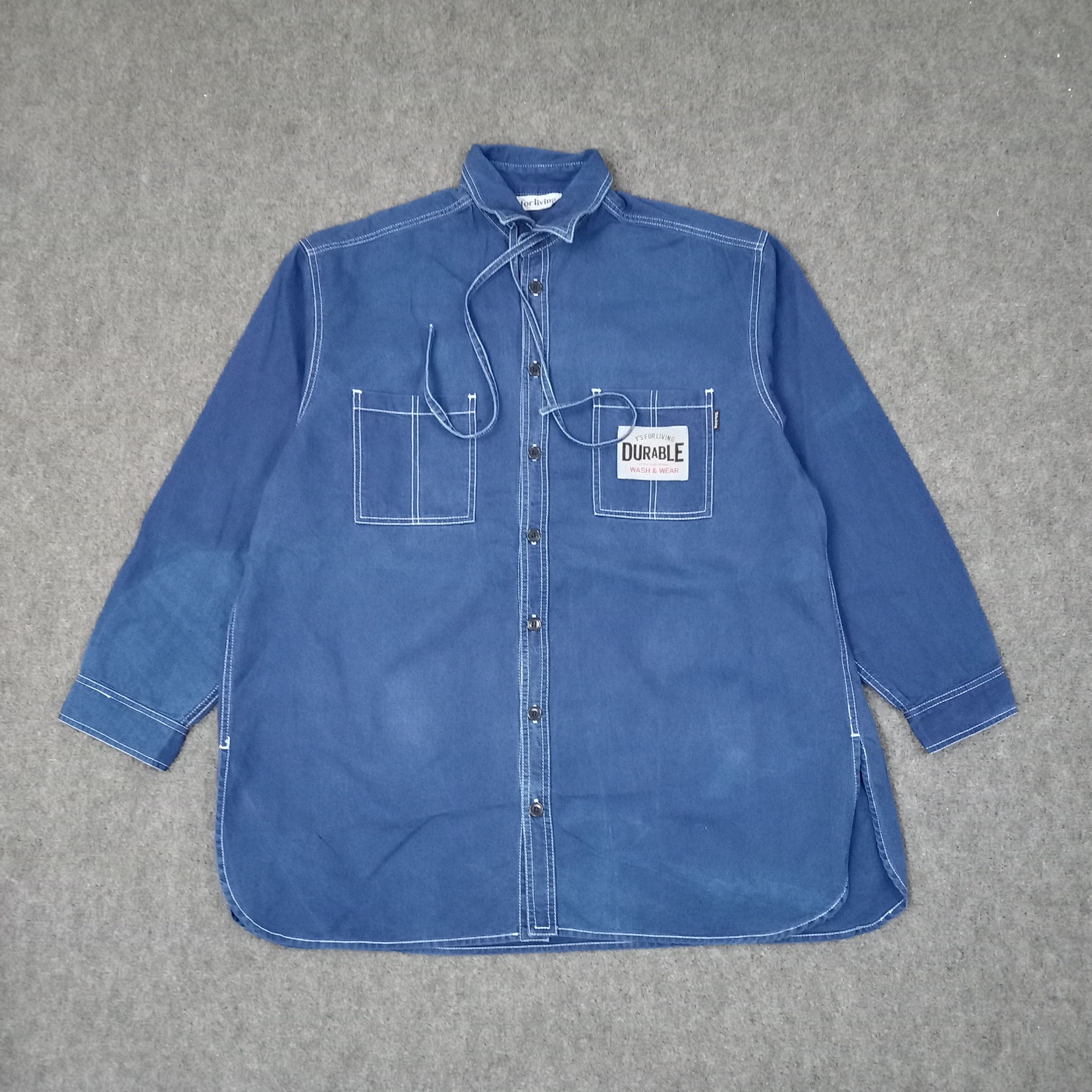 Yohji Yamamoto Y's For Living by Yohji Yamamoto Denim Jacket C248N22 Size US XL / EU 56 / 4 - 1 Thumbnail
