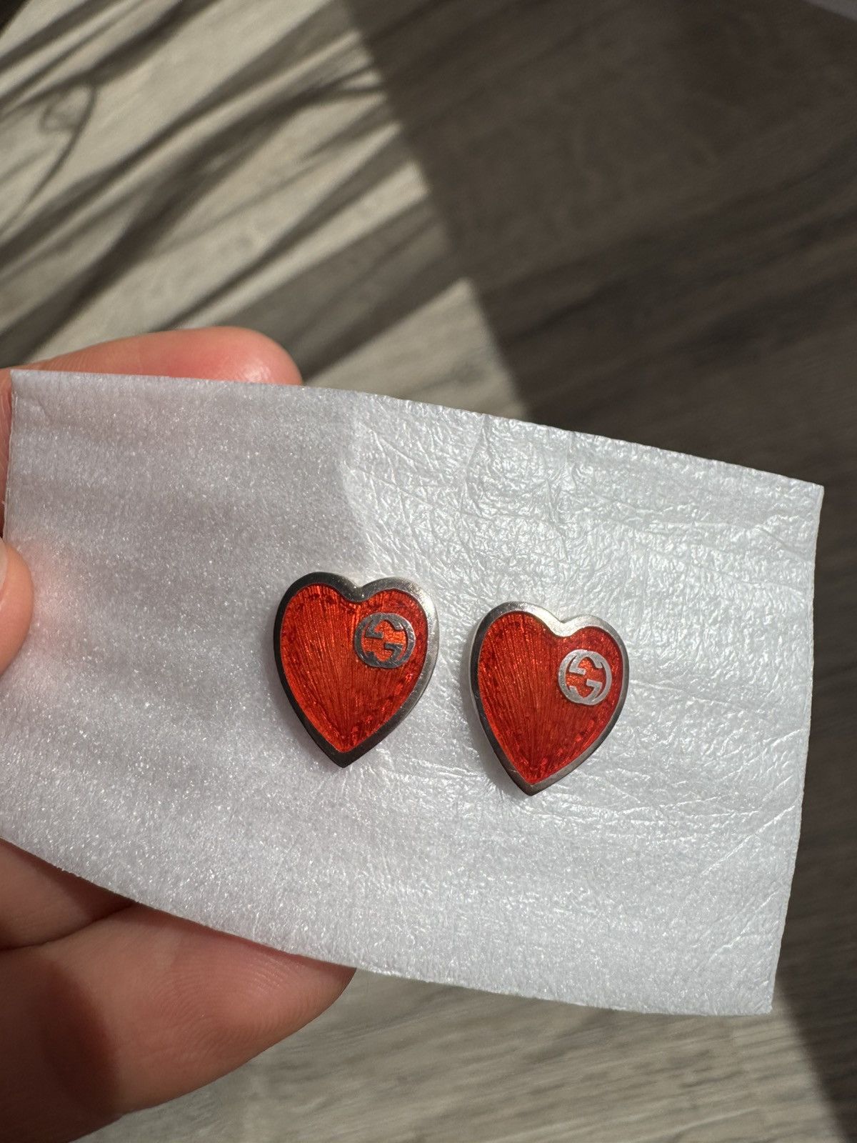 Gucci Gucci red heart earrings Size ONE SIZE - 3 Thumbnail