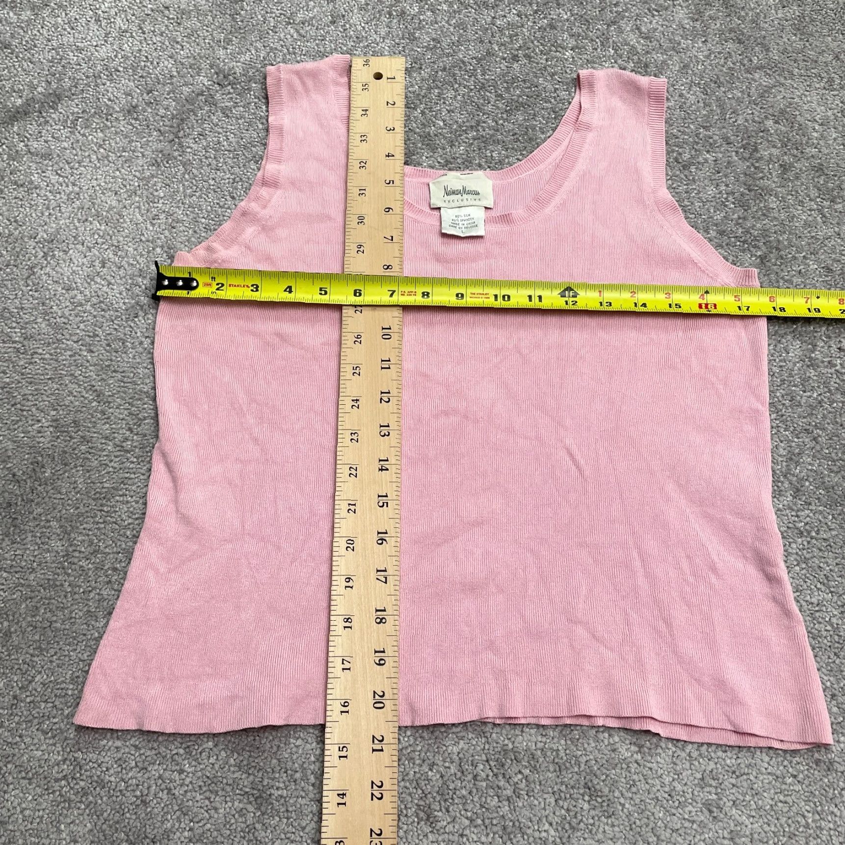 Neiman Marcus Neiman Marcus Vintage Tank Top Womens Large Pink Silk Blend Scoop Neck Sleeveless Basic Knitted Comfort Casual Size L / US 10 / IT 46 - 5 Thumbnail