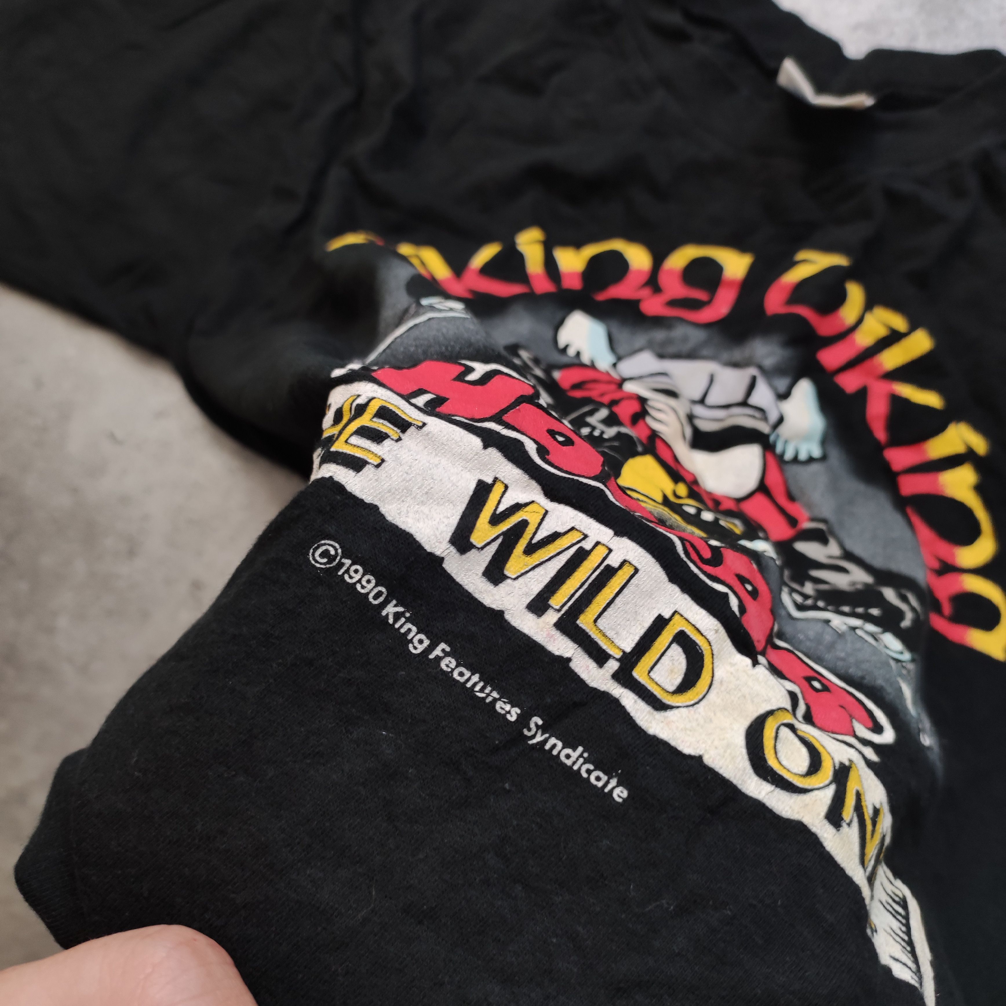 Vintage Vintage RARE 1990 Biking Viking Merch Promo Tee Size US L / EU 52-54 / 3 - 6 Thumbnail