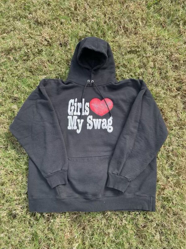 Vintage Rare Archive “Girls Love My Swag” Hoodie Size US XL / EU 56 / 4 - 2 Thumbnail
