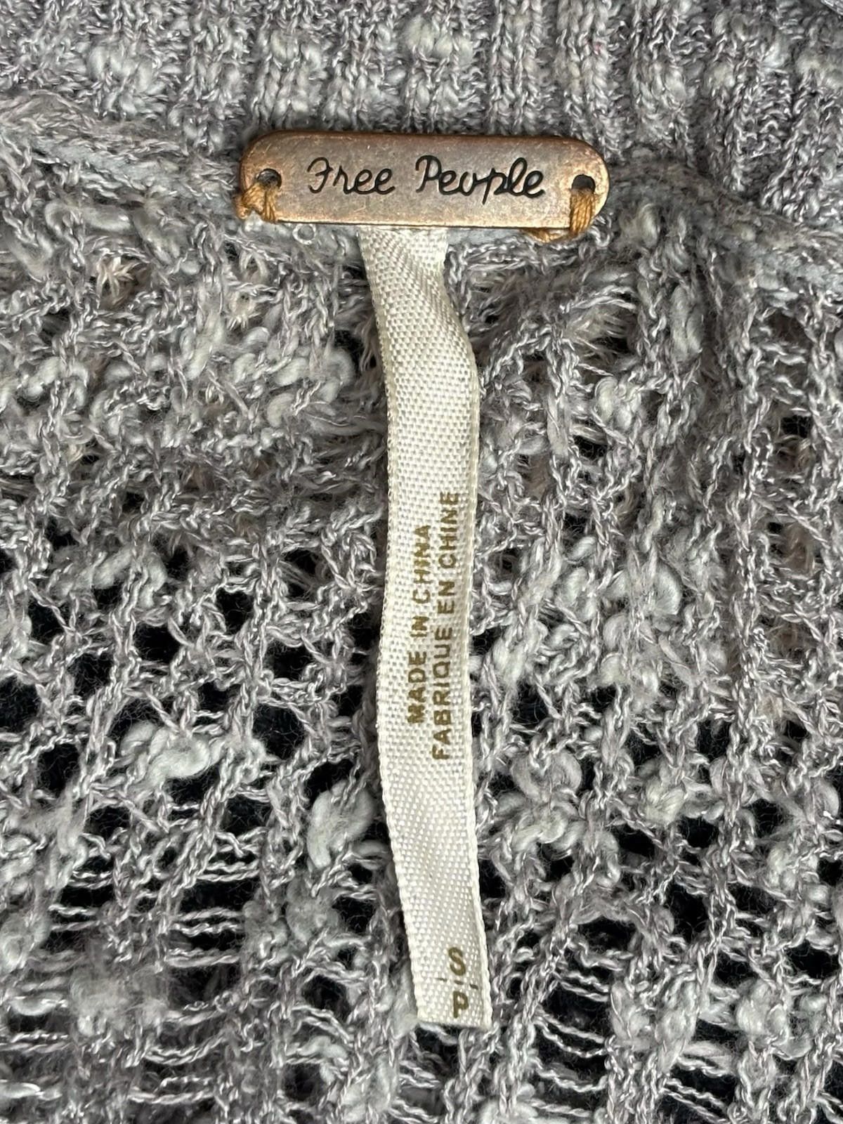 Free People Free People Sweater Womens Small Petite Oversized Linen Wool Size S / US 4 / IT 40 - 2 Thumbnail