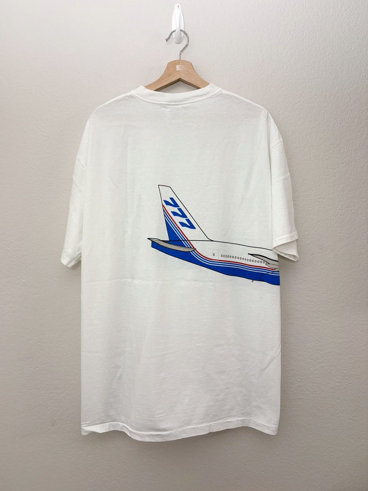 Vintage 90’s Boeing 777 All Over Wrap Around Single Stitch Vintage T Size US XXL / EU 58 / 5 - 2 Thumbnail