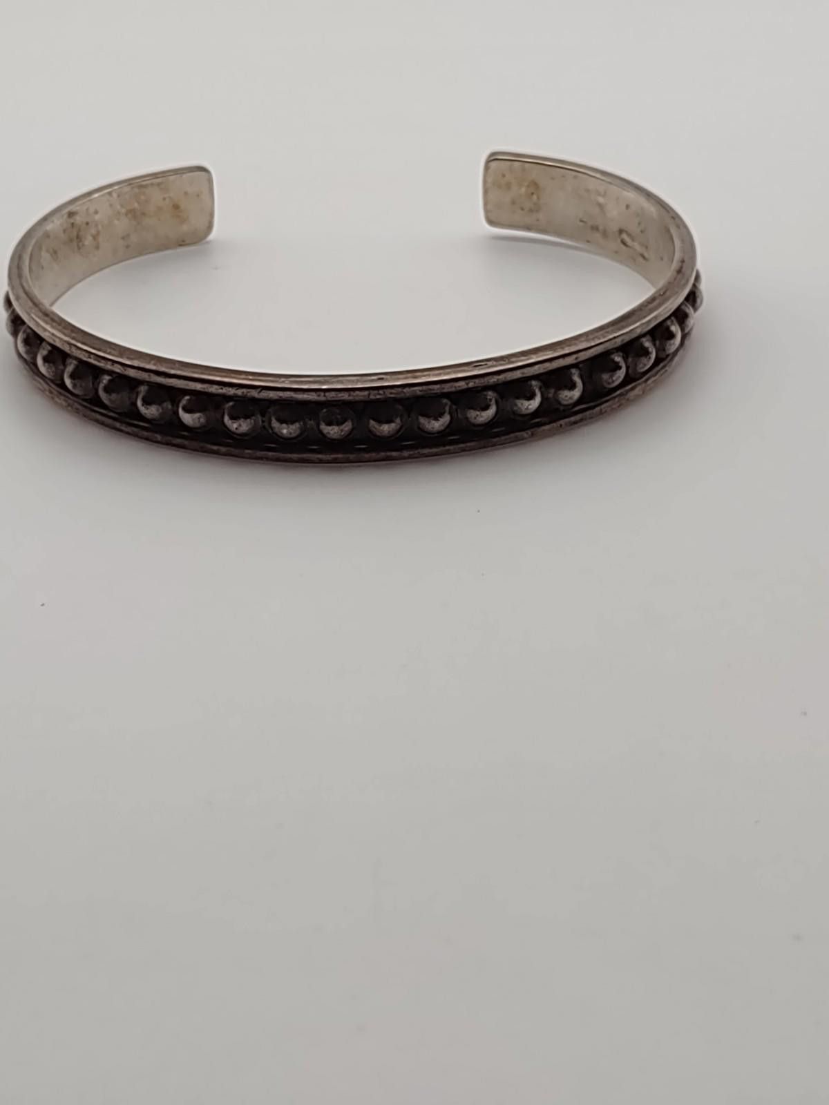 The Unbranded Brand Heavy Sterling Silver Cuff Bracelet 20.7g Oxidized Size ONE SIZE - 6 Thumbnail