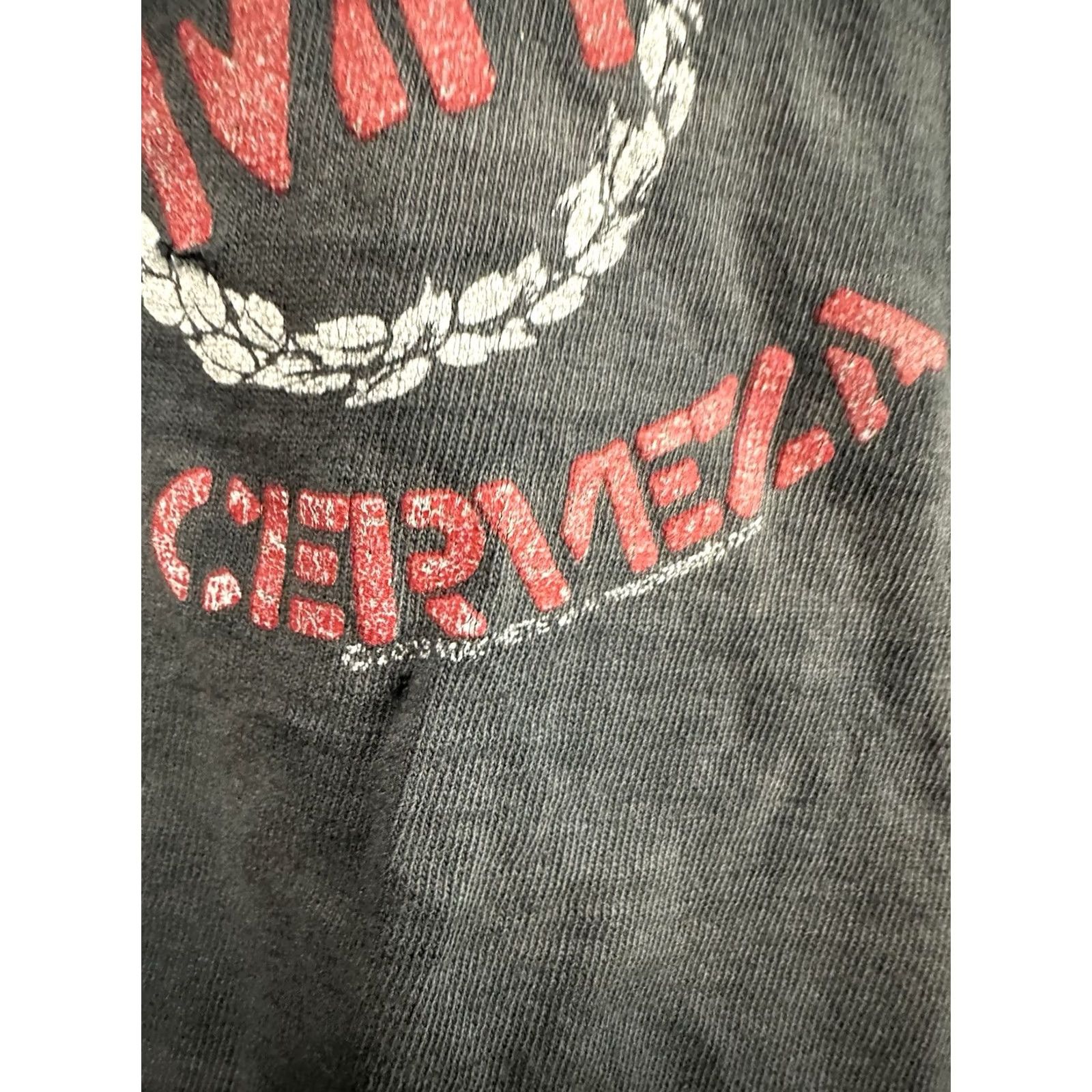 Delta VTG Manic Hispanic T-Shirt XL Black Band Punk Rock Mas Cerveza Rare Sun Faded Distressed Worn Mens XL Size US XL / EU 56 / 4 - 7 Thumbnail
