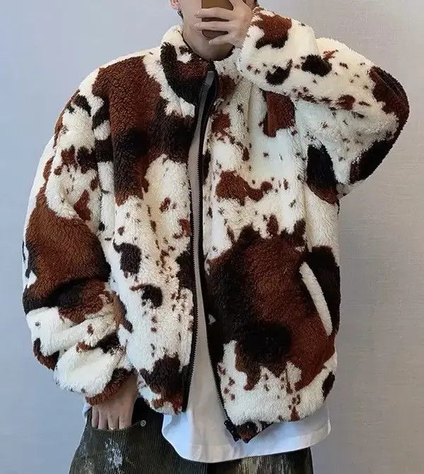 Japanese Brand Vintage Hip Hop y2k Fluffy Wool Reversible Jacket Coat Size US XXL / EU 58 / 5 - 2 Thumbnail