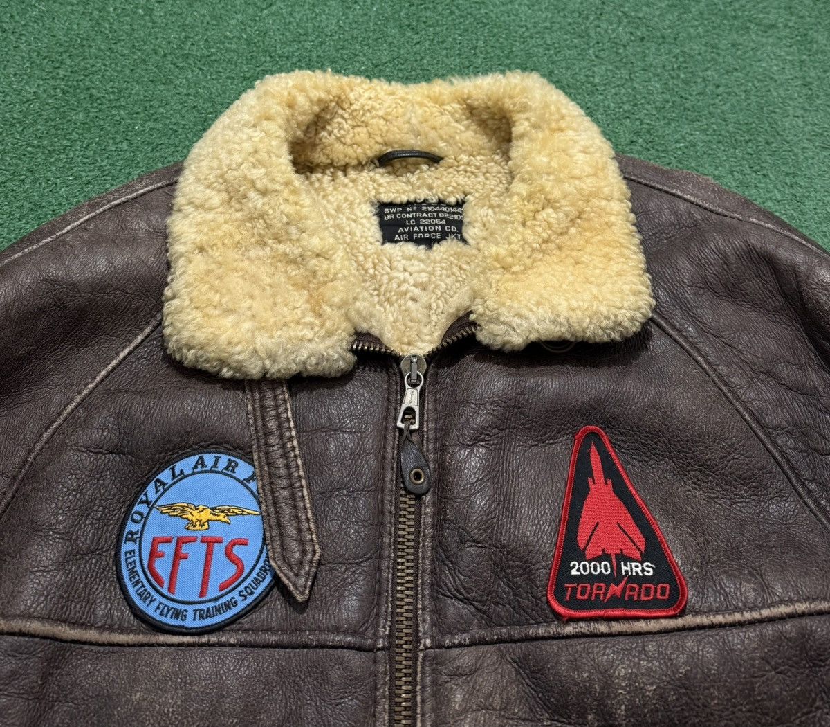 Leather British Air Force Leather Jacket Vintage G-1 Military Size US XXL / EU 58 / 5 - 3 Thumbnail