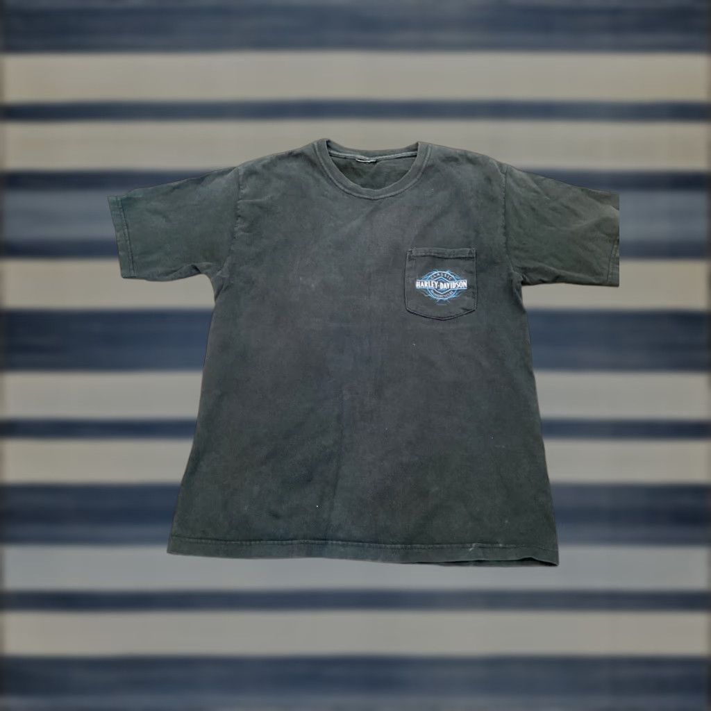 Harley Davidson Harley-Davidson T-Shirt Lake Tahoe Biker Blue Crew Neck Short Sleeve Men’s Large Size US L / EU 52-54 / 3 - 1 Thumbnail