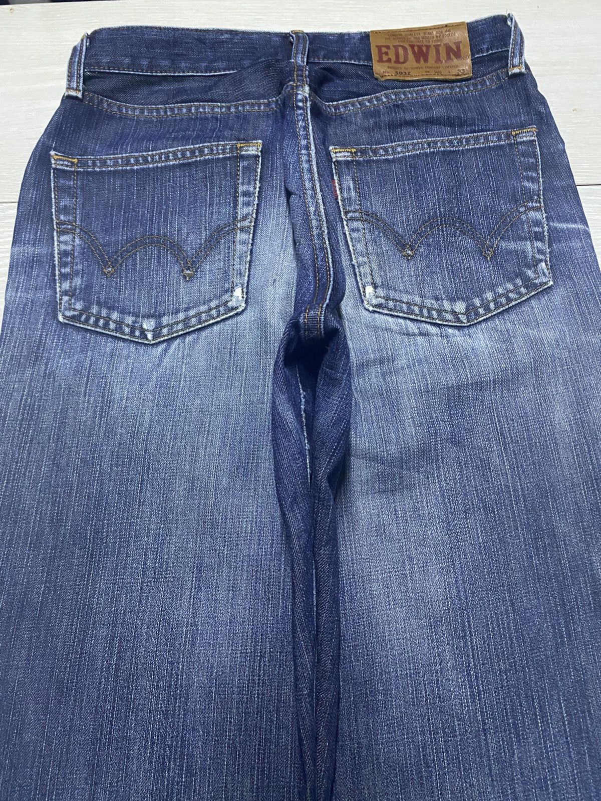 Edwin Vintage Edwin 503 Faded Wash Distressed Jeans Size US 27 - 4 Thumbnail