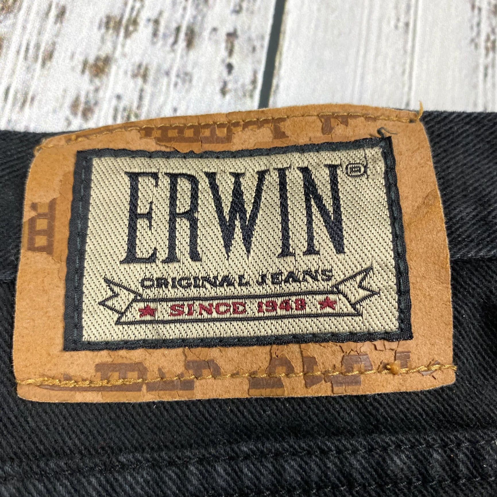 Vintage Vintage Erwin Black Denim Jean Shorts Men’s Baggy Wide Leg Skate Grunge 40 Waist 1990s Size US 40 / EU 56 - 5 Thumbnail
