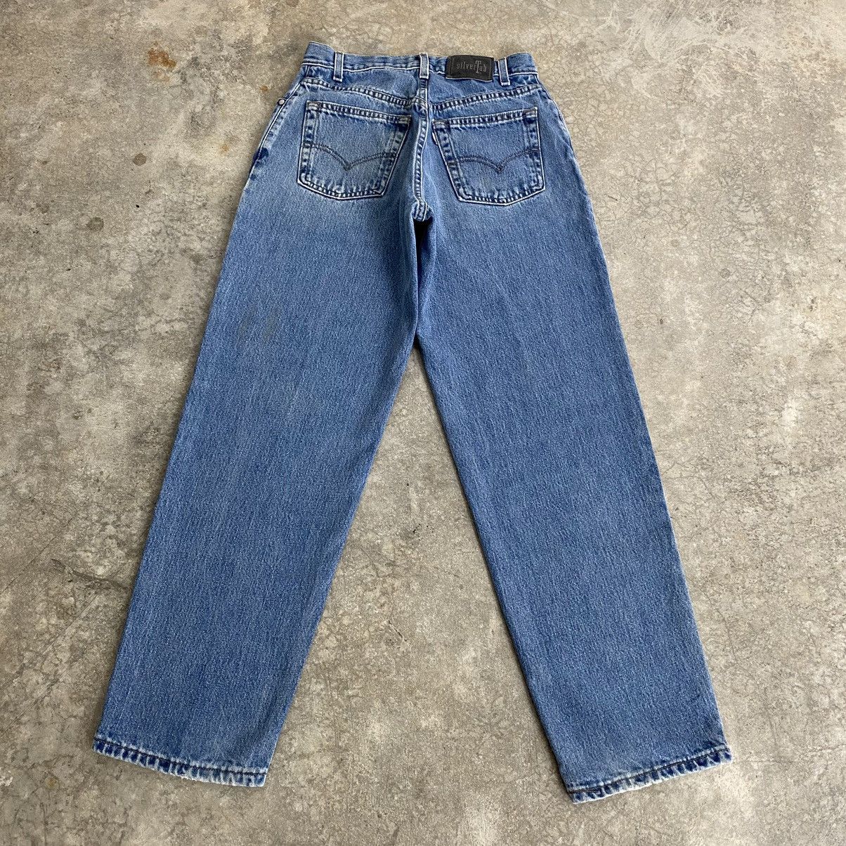 Levi's Vintage 1999 Levis Silvertab Washed Blue Loose Jeans Size US 28 / EU 44 - 11 Thumbnail