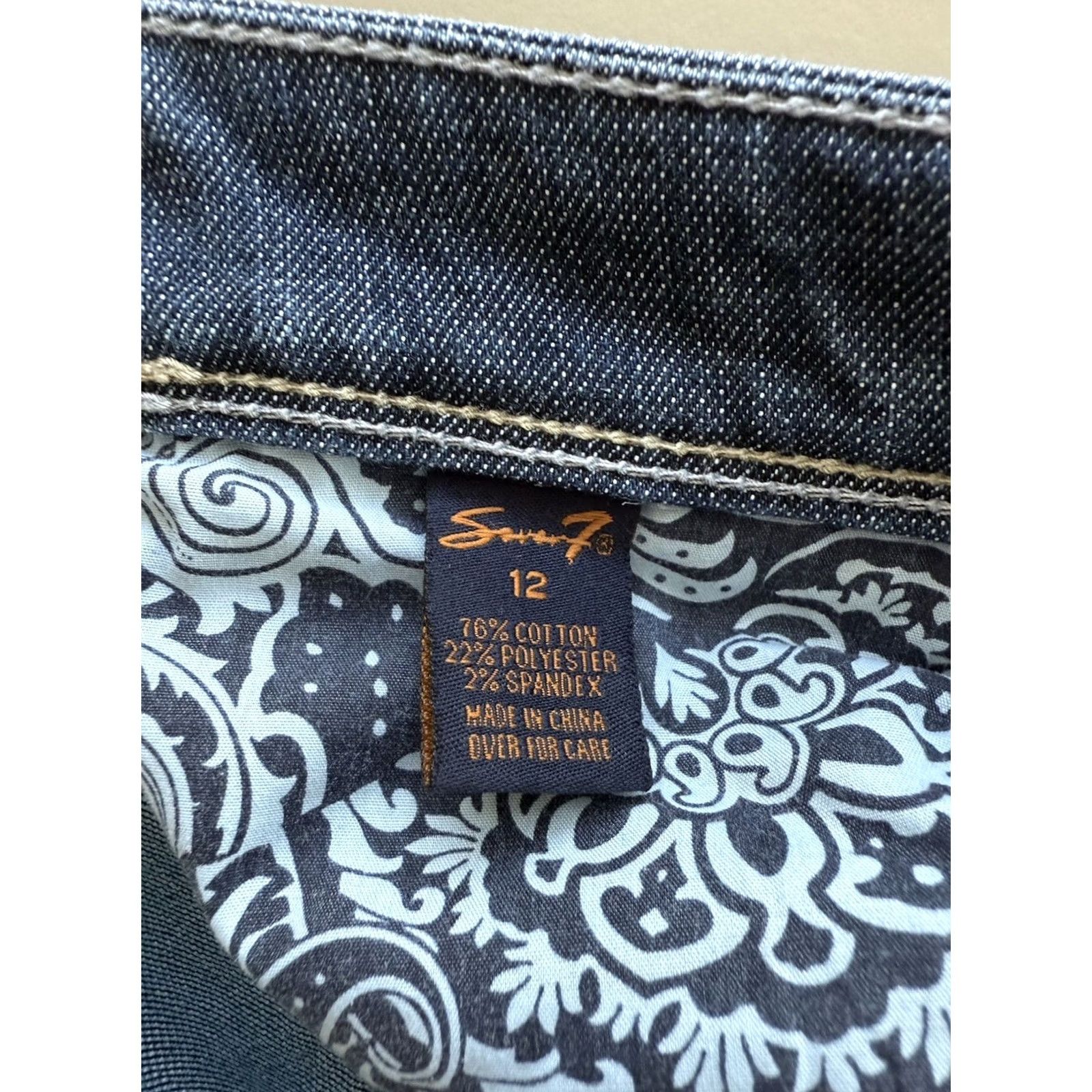 Vintage Seven 7 Womens Jeans Size 12 Dark Wash Slim Classic Concert 90s Weekend Blue Size 34" / US 12 / IT 48 - 4 Thumbnail