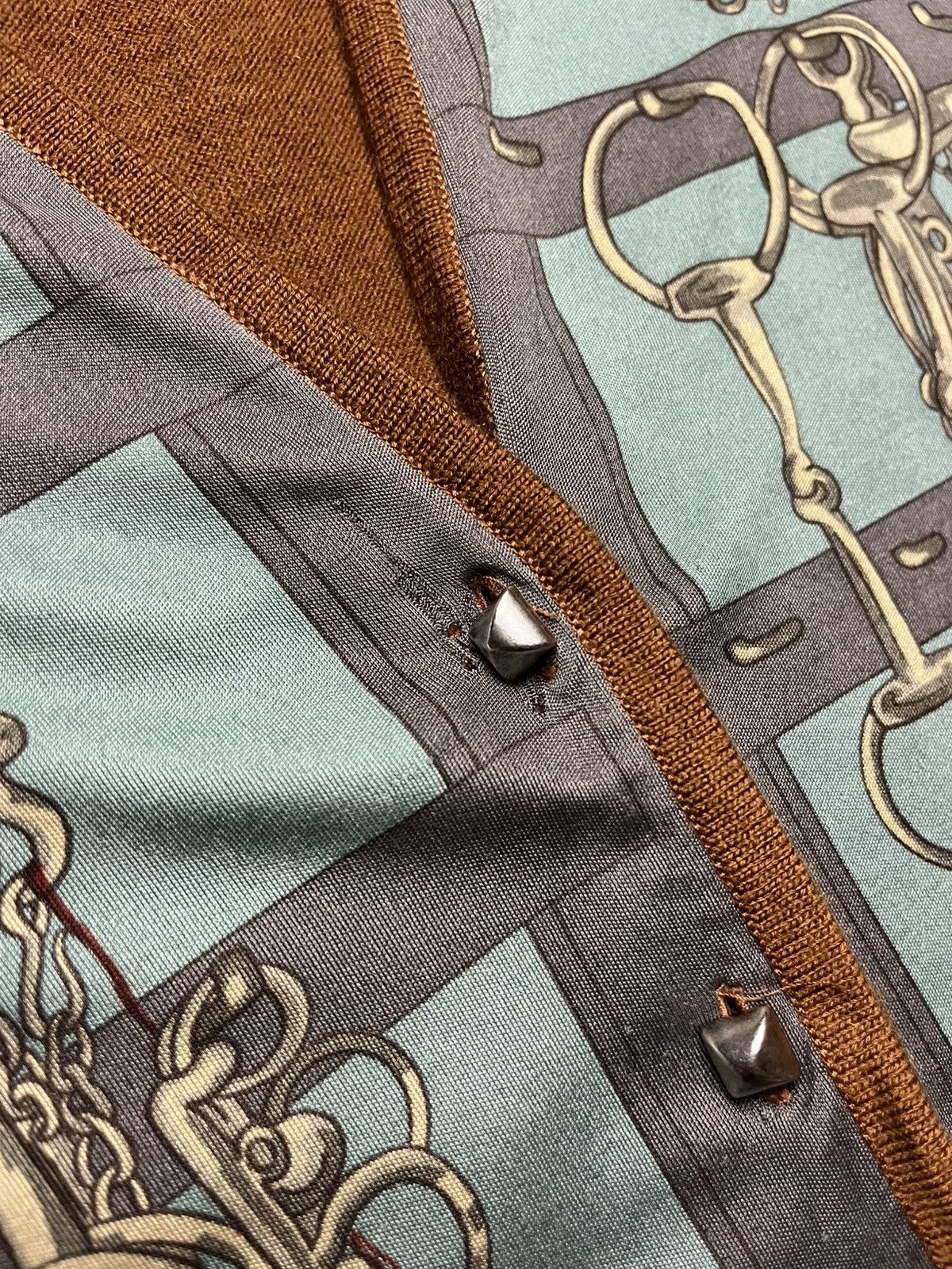 Hermes Hermès by Maison Margiela Chain Iron Button Cardigan Size XS / US 0-2 / IT 36-38 - 18 Thumbnail