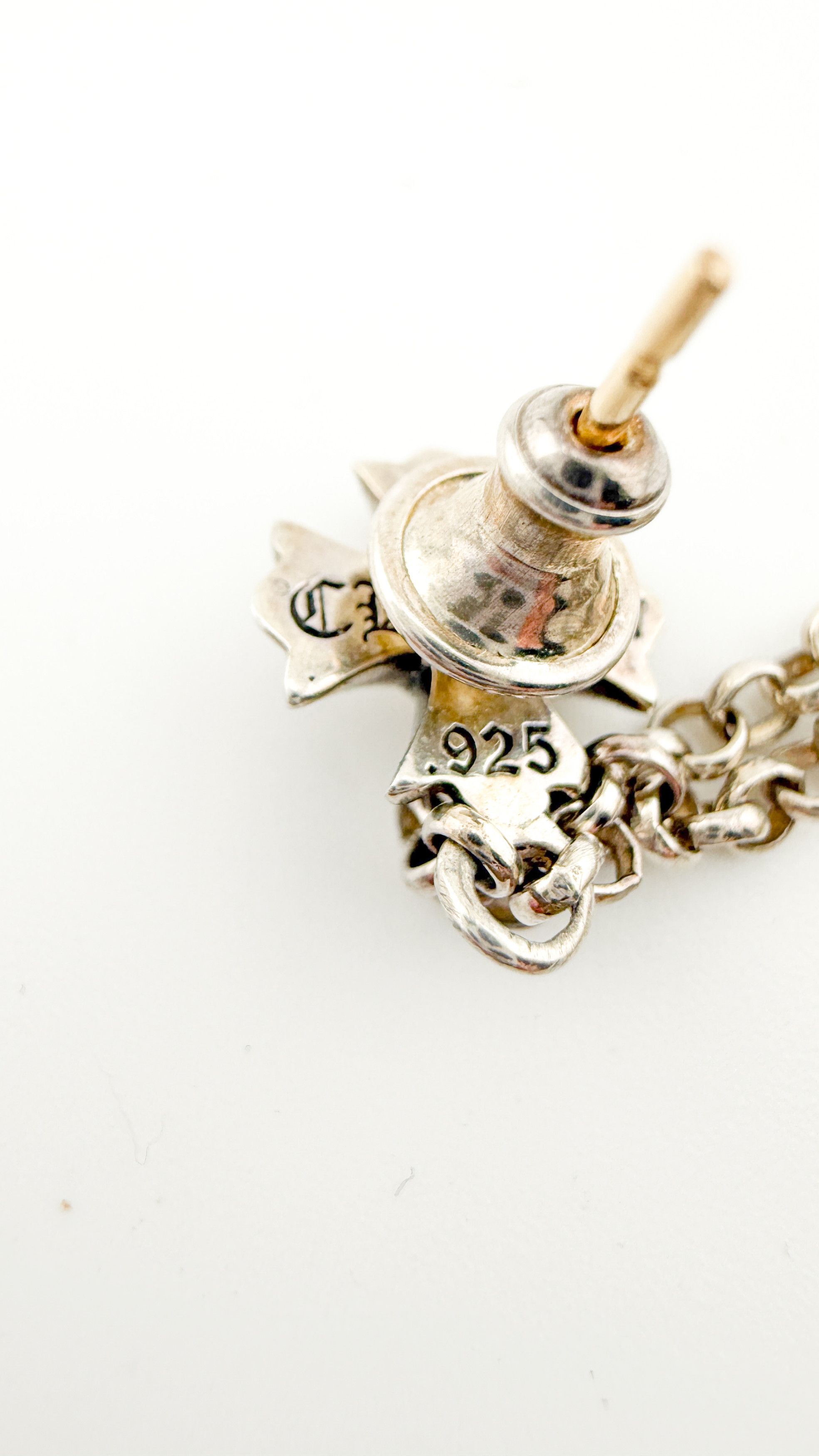 Chrome Hearts RARE! CHROME HEARTS CH Plus Post Dice Left Side Earring Size ONE SIZE - 9 Thumbnail