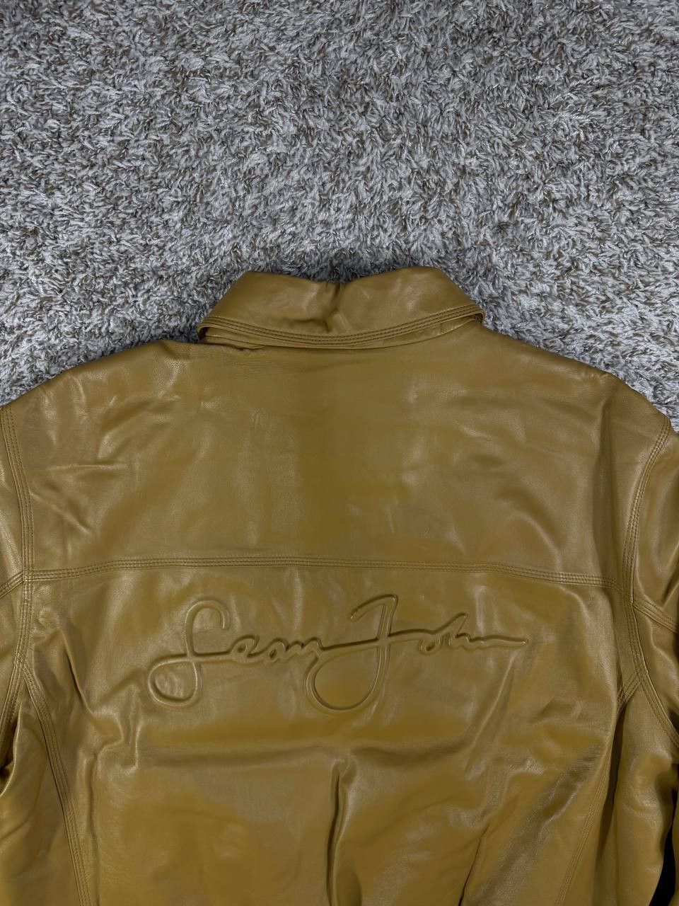 Sean John Sean John Leather Jacket 90s Y2K Signature Logo Bomber Size US XL / EU 56 / 4 - 17 Thumbnail