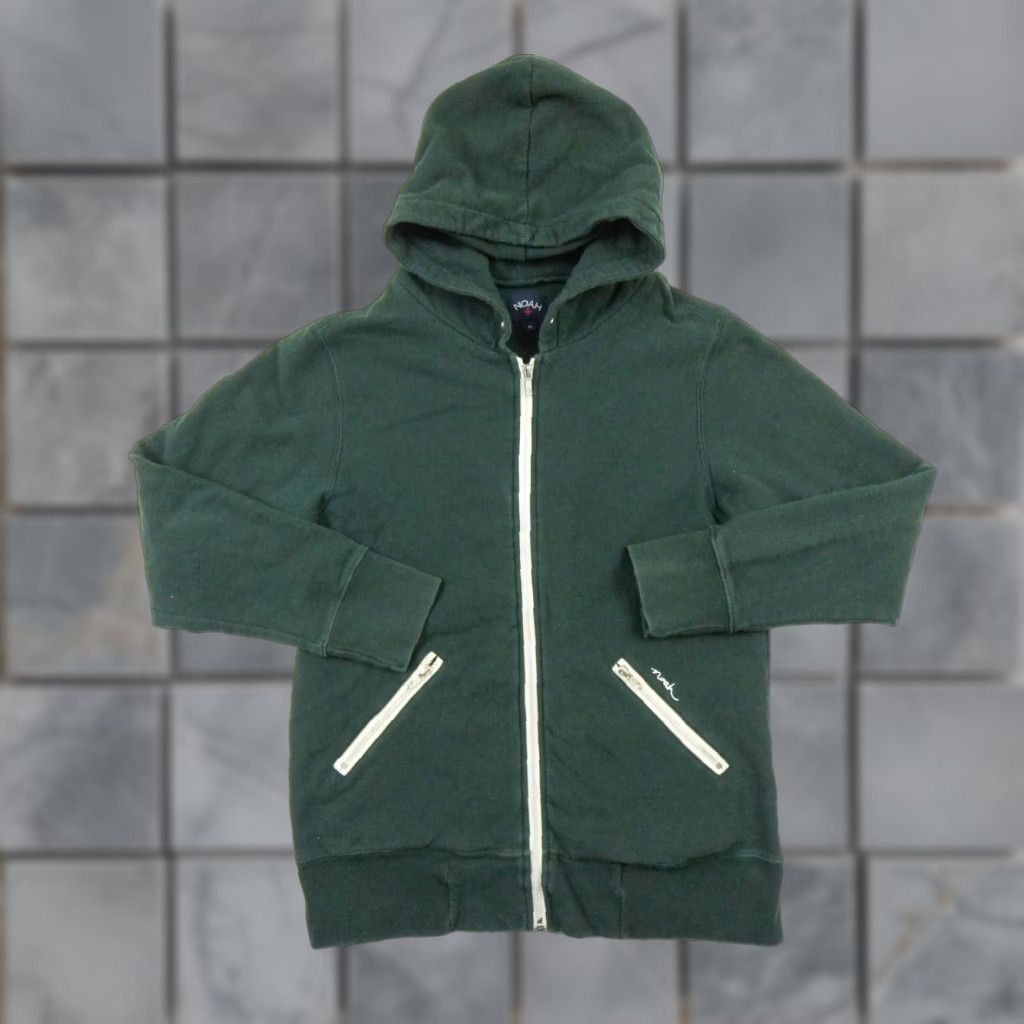 Noah VINTAGE NOAH Mens Hoodie Full Zip Sweatshirt All Seasons Green Fleece Logo Streetwear Large Size US M / EU 48-50 / 2 - 1 Thumbnail