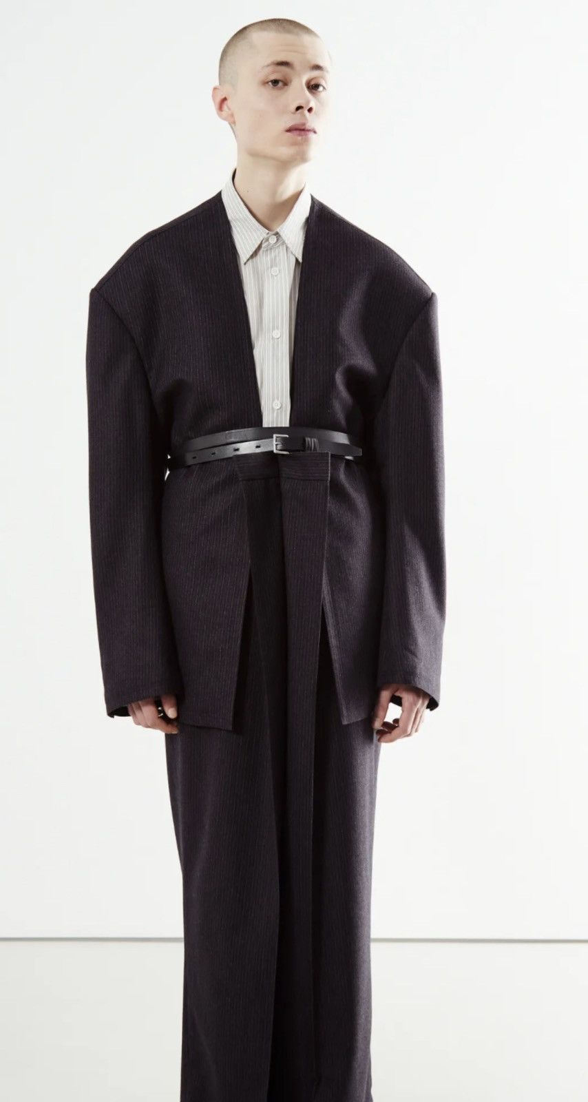 Hed Mayner Rare Hed Mayner collarless blazer oversized new Size 40R - 1 Thumbnail