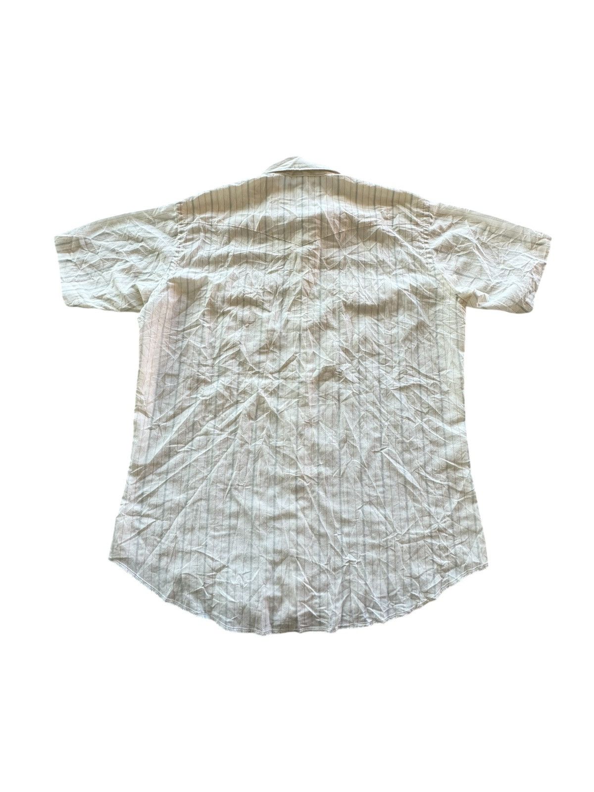 Vintage × Wrangler Vintage Wrangle Cowboy Cut Pearl Snap Long Tail Button Up Size US XL / EU 56 / 4 - 2 Thumbnail