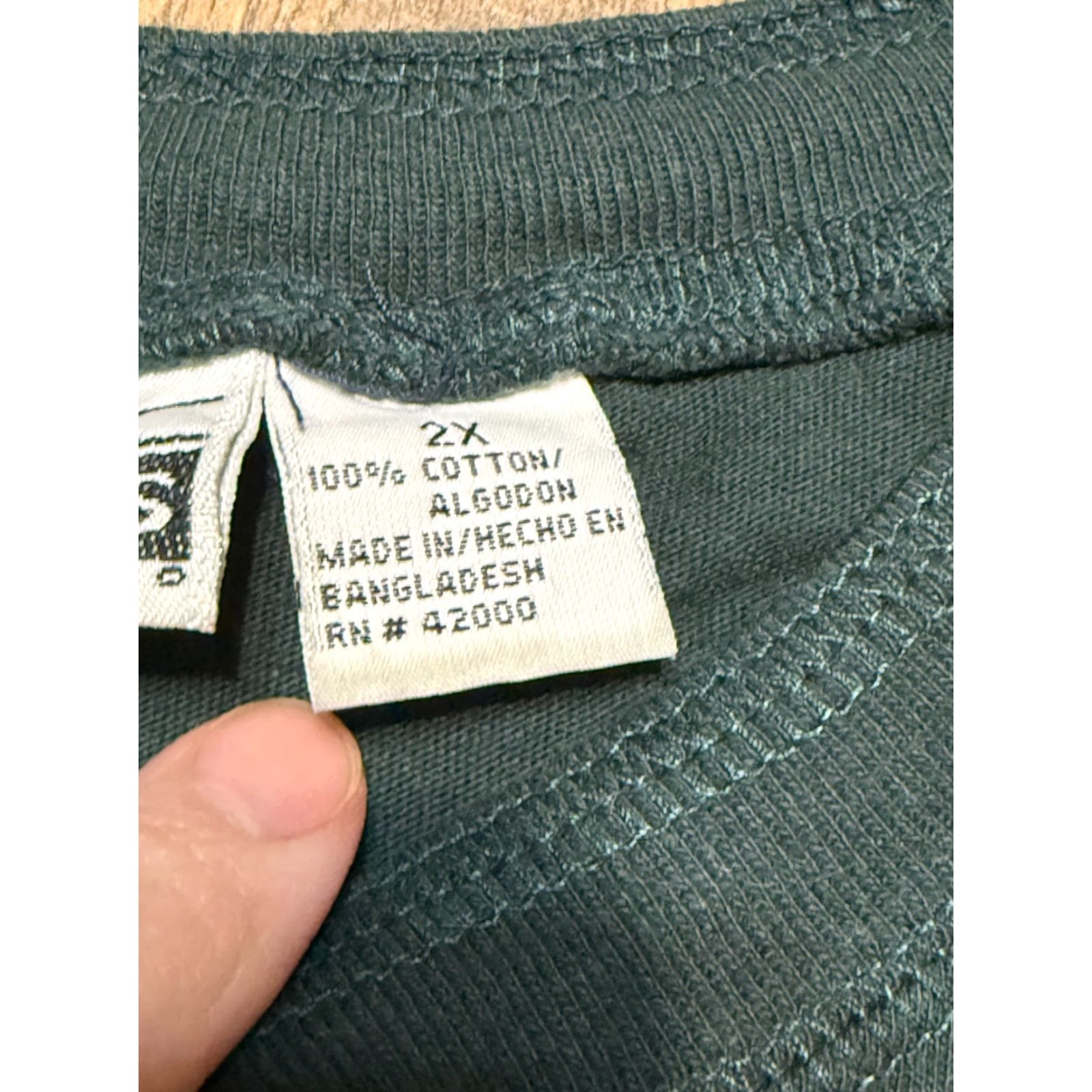 Basic Editions Basic Editions Shirt Men 2X Green Long Sleeve 1/4 Buttons T-Shirt Size US XXL / EU 58 / 5 - 6 Thumbnail