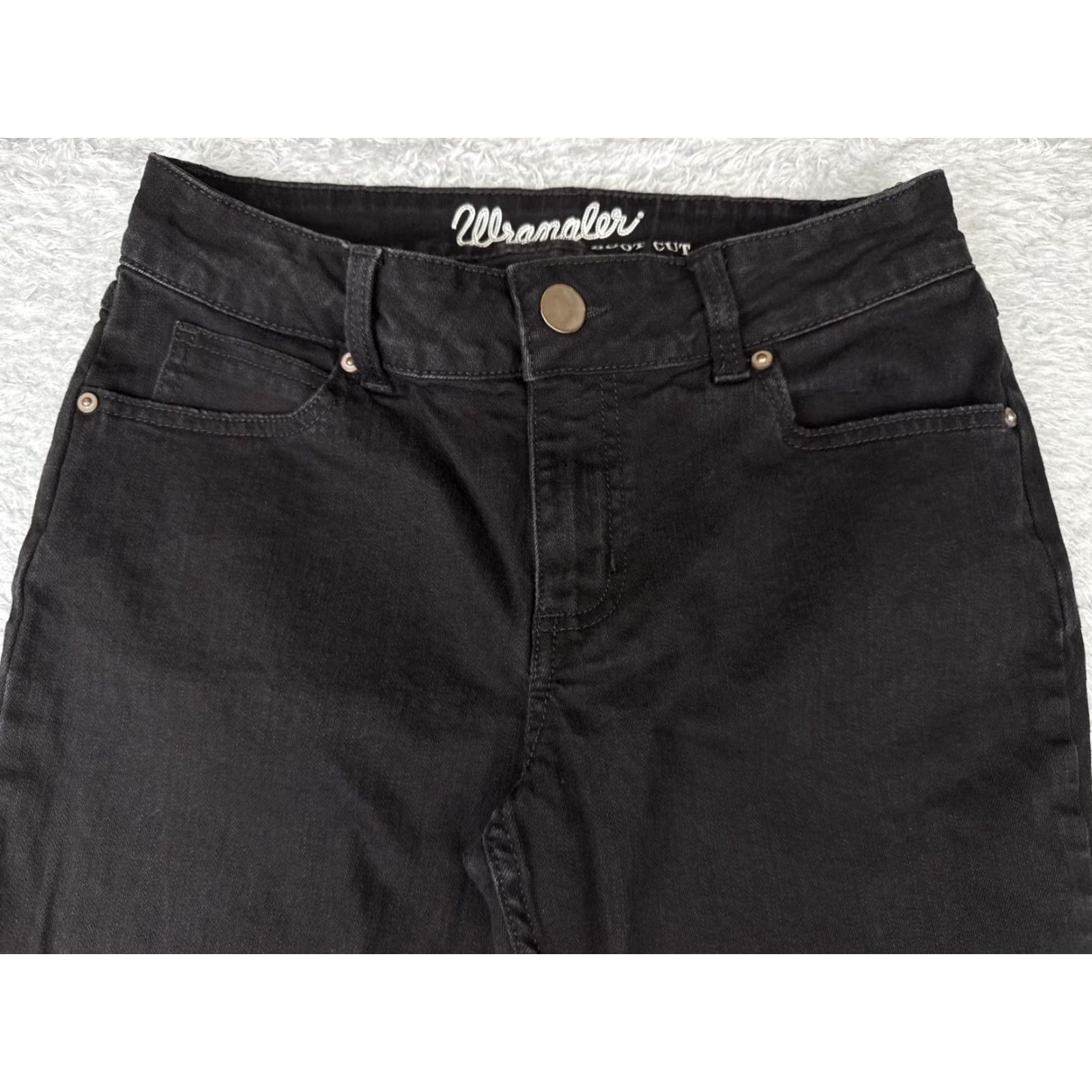 Wrangler Wrangler Jeans Juniors 9 Black Denim Bootcut Cotton Blend Mid Rise Western 29x33 Jeans Womens 90s Retro Western Wrangler Retro Wearnt Size 30" / US 8 / IT 44 - 4 Thumbnail