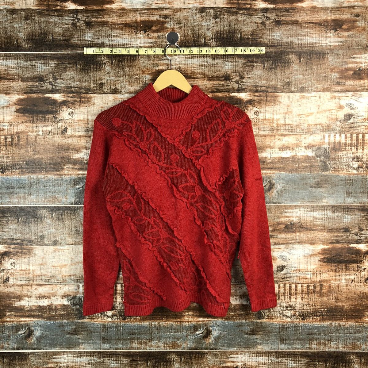 Vintage Financier Red art vintage japan Knitwear #A2340 Size M / US 6-8 / IT 42-44 - 1 Thumbnail