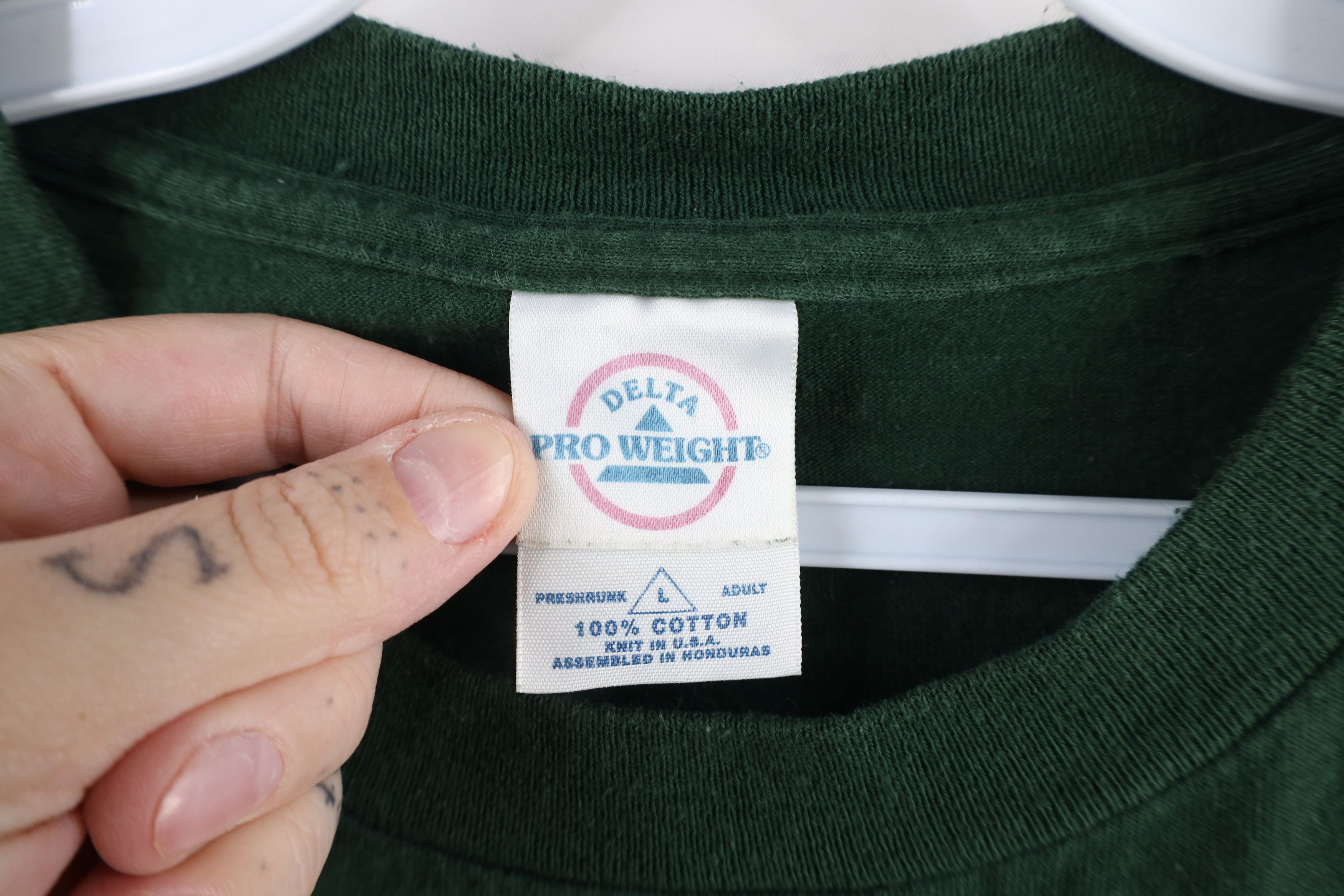 Vintage Vintage 90s Script Michigan State University T-Shirt Green Size US L / EU 52-54 / 3 - 7 Thumbnail