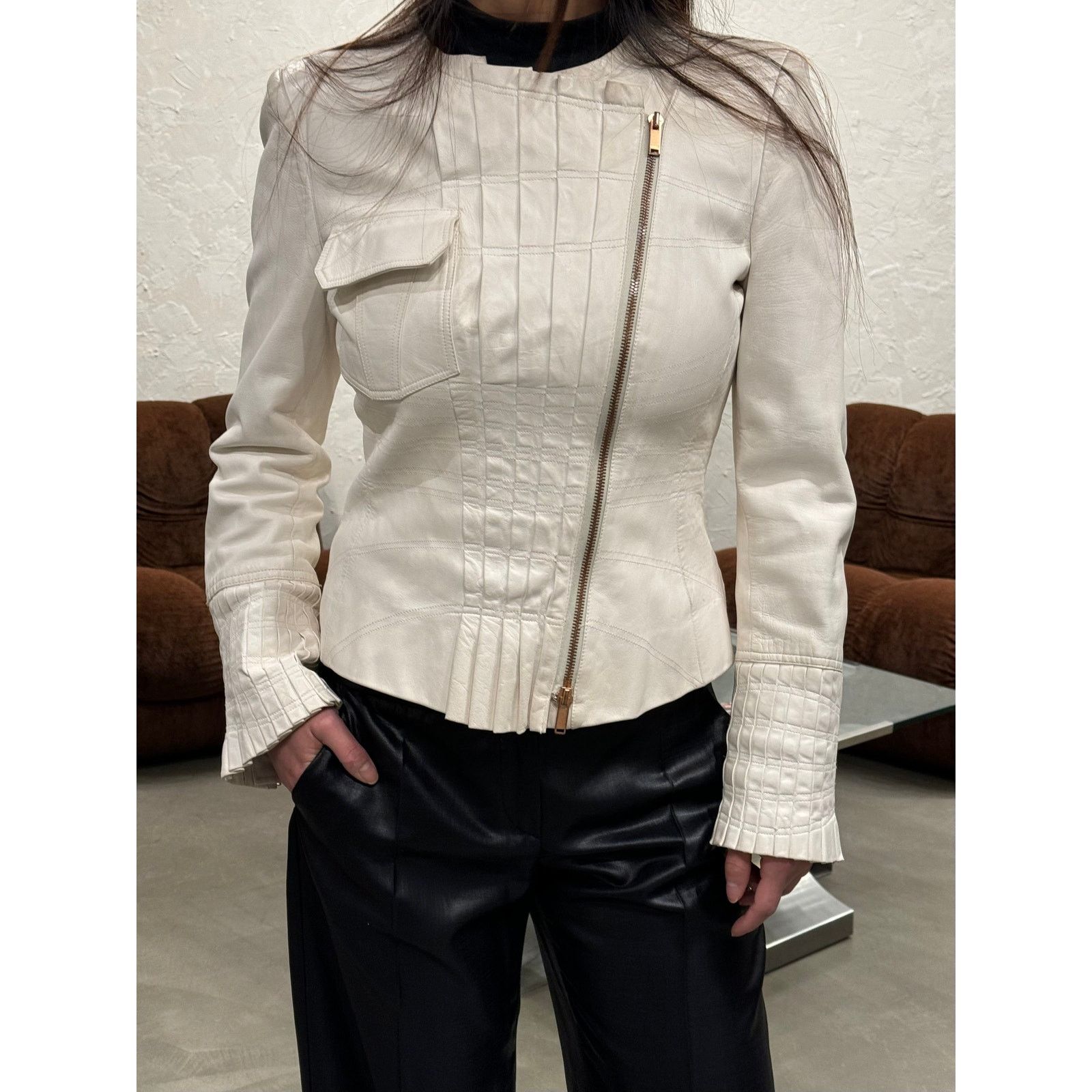 Gucci S/S 2004 Gucci by Tom Ford paneled leather jacket Size US S / EU 44-46 / 1 - 14 Thumbnail