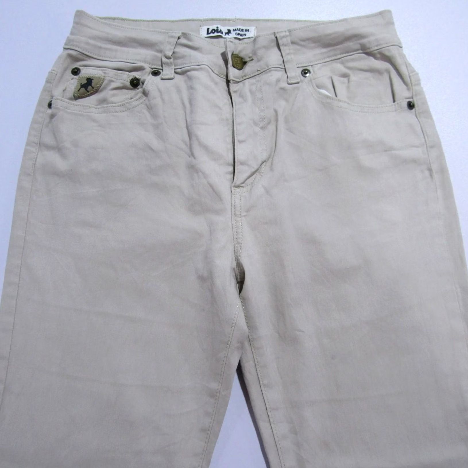 Vintage Lois Vtg Stretch Bootcut Regular Fit Jeans Beige W29/L26 UK 11 SKU Y12504 Size 29" - 3 Thumbnail