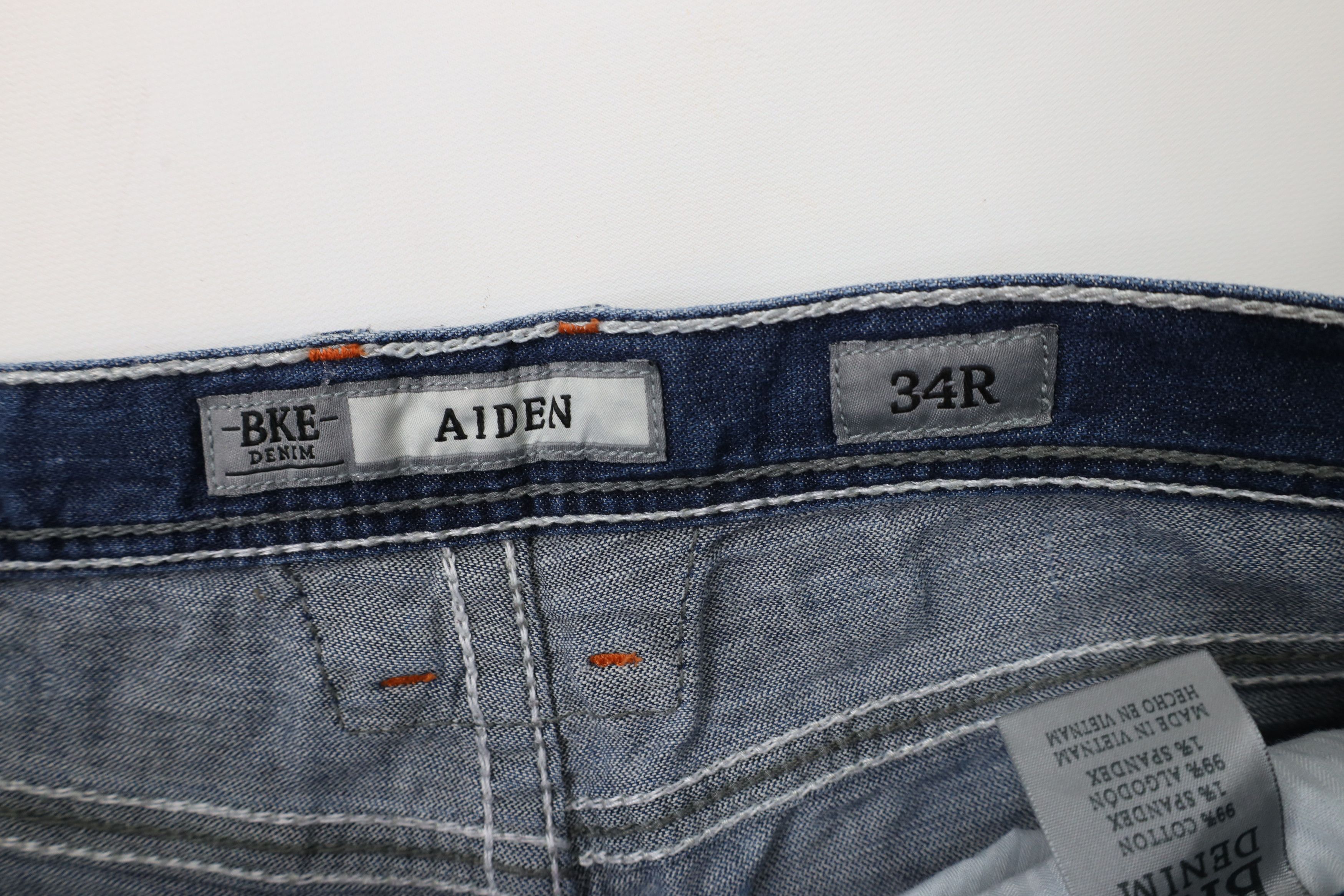 Vintage Buckle BKE Thick Stitch Slim Fit Bootcut Denim Jeans Stretch Size US 34 / EU 50 - 6 Thumbnail