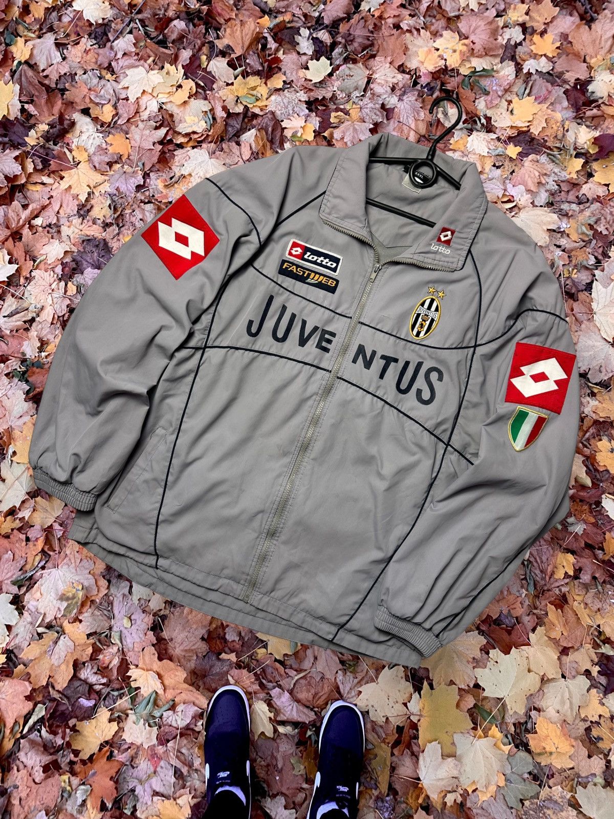 image of Vintage Lotto Juventus Soccer Track Jacket in Grey, Men's (Size 2XL)