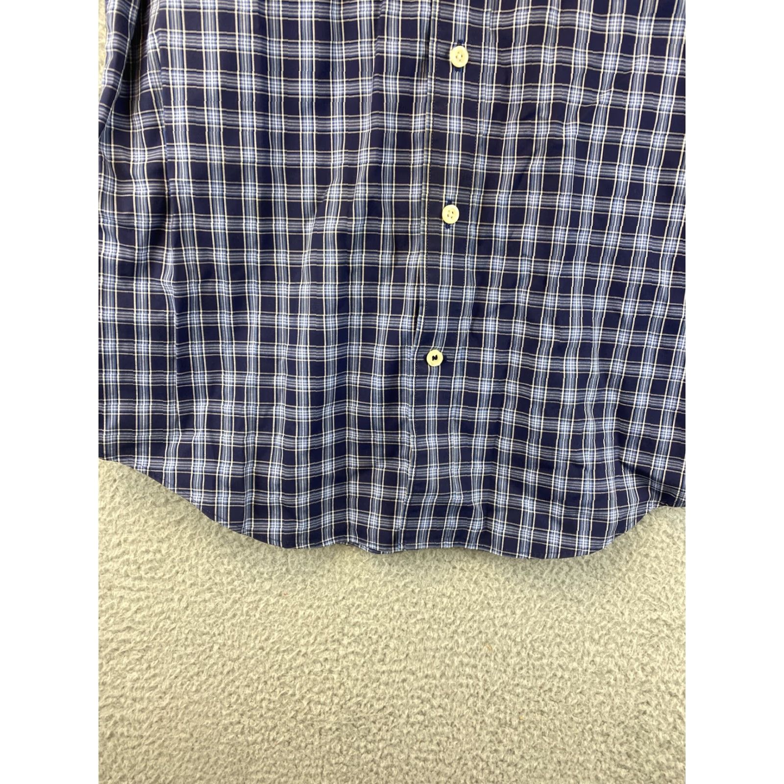 Nautica Nautica Dress Shirt Men Blue Cotton Long Sleeve Small S Check 14.5 Point Collar Barrel Cuff Regular Size Country-Region of Manufacture: China Size 36R - 3 Thumbnail